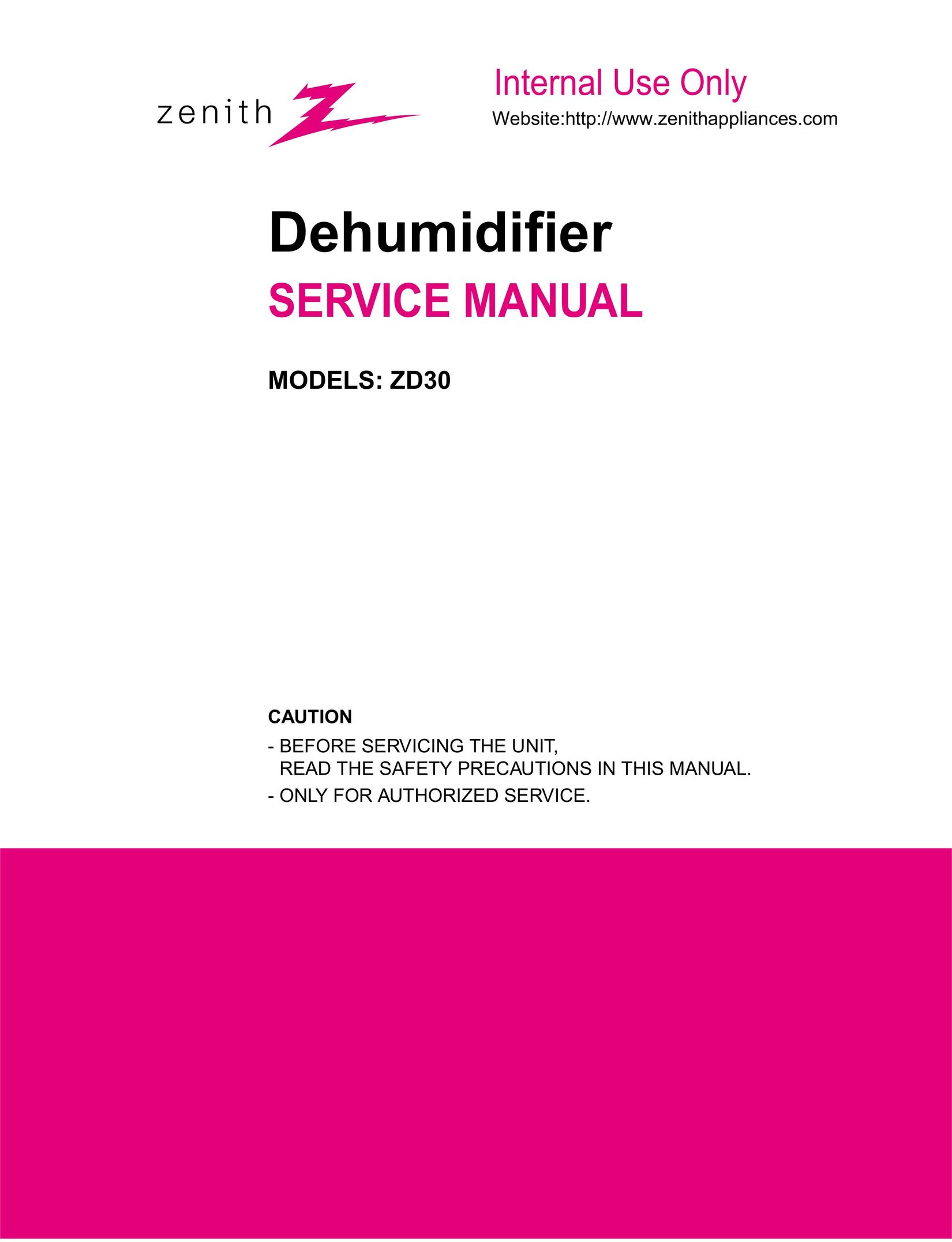 LG Electronics ZD30 Dehumidifier User Manual