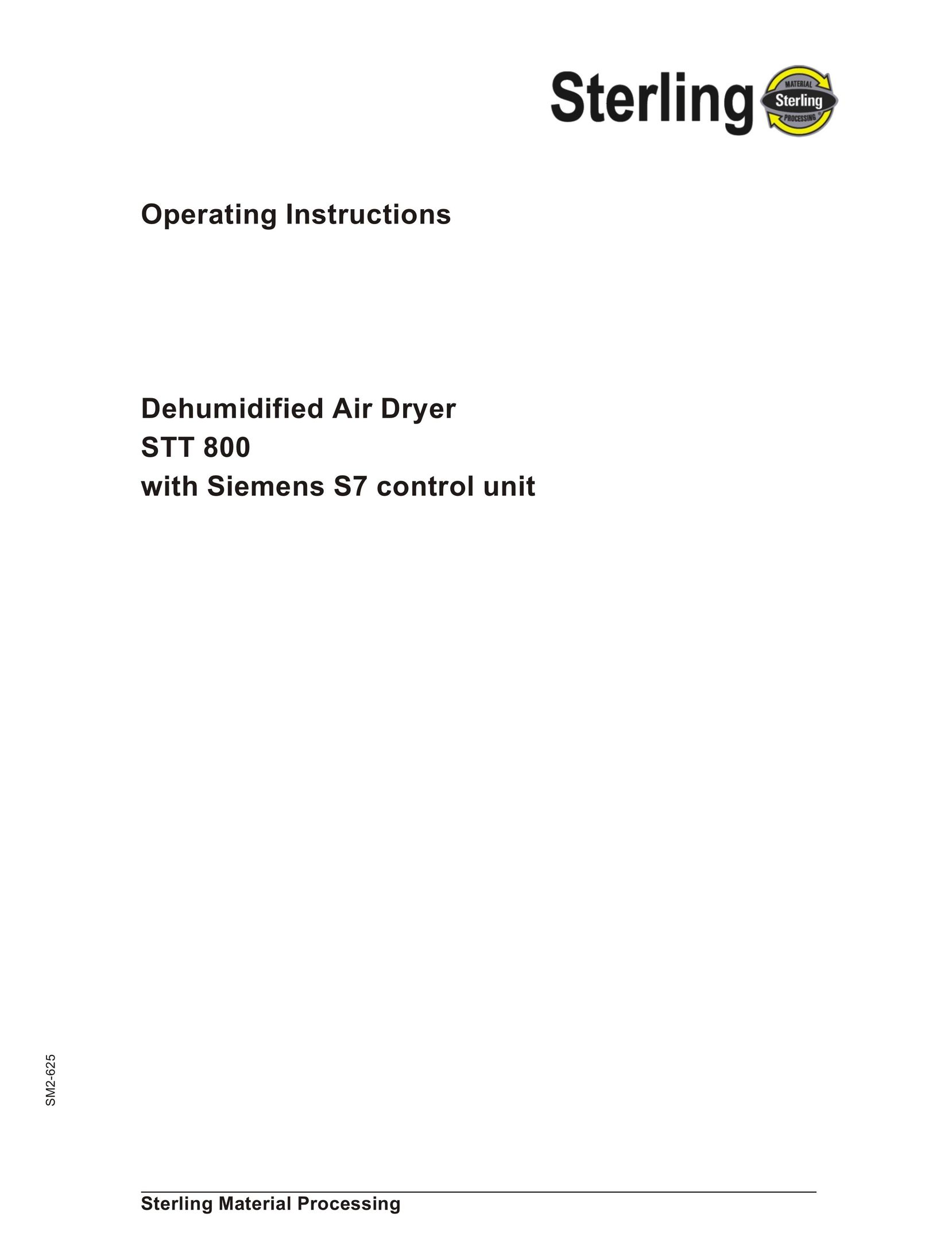 Sterling STT 800 Dehumidifier User Manual