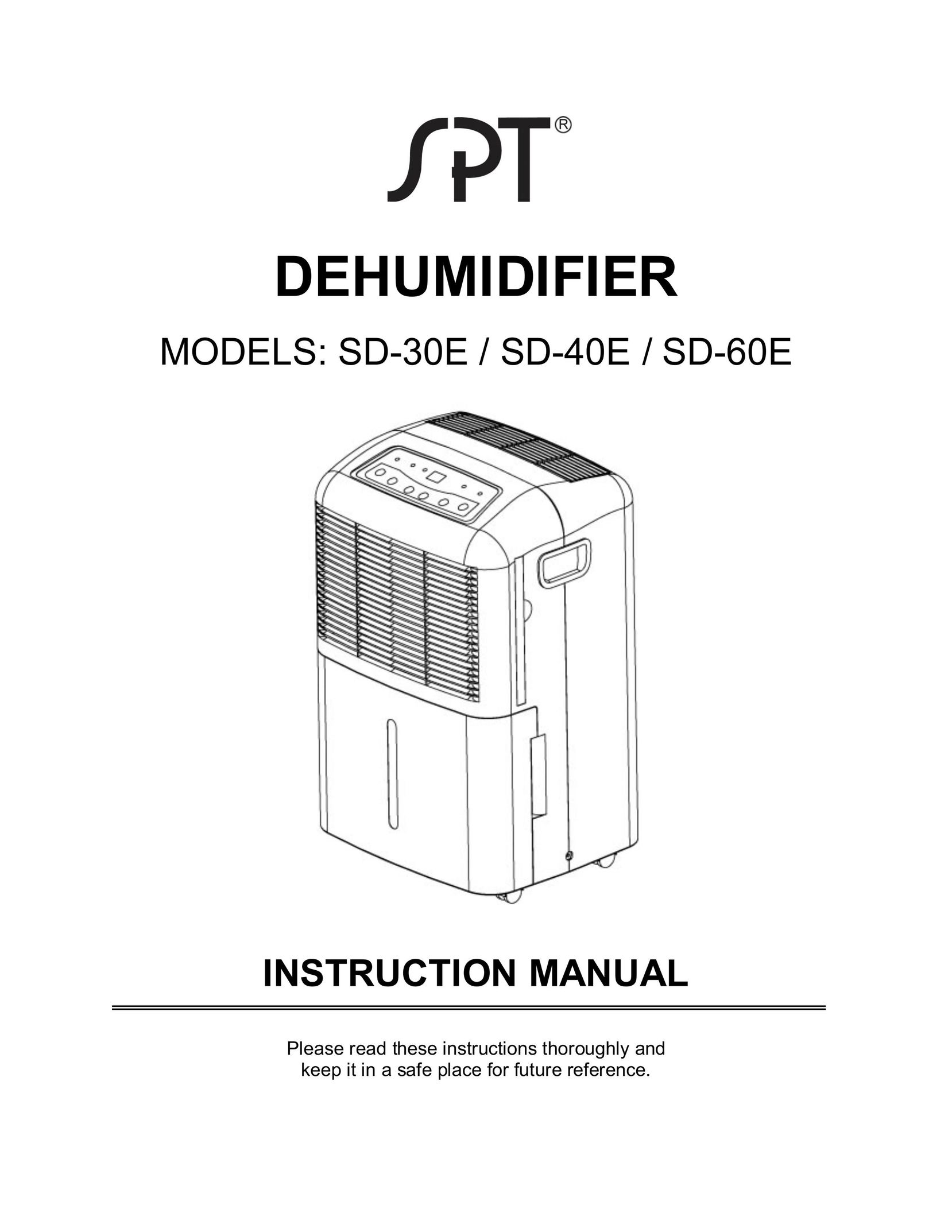 Sunpentown Intl SD 30E Dehumidifier User Manual