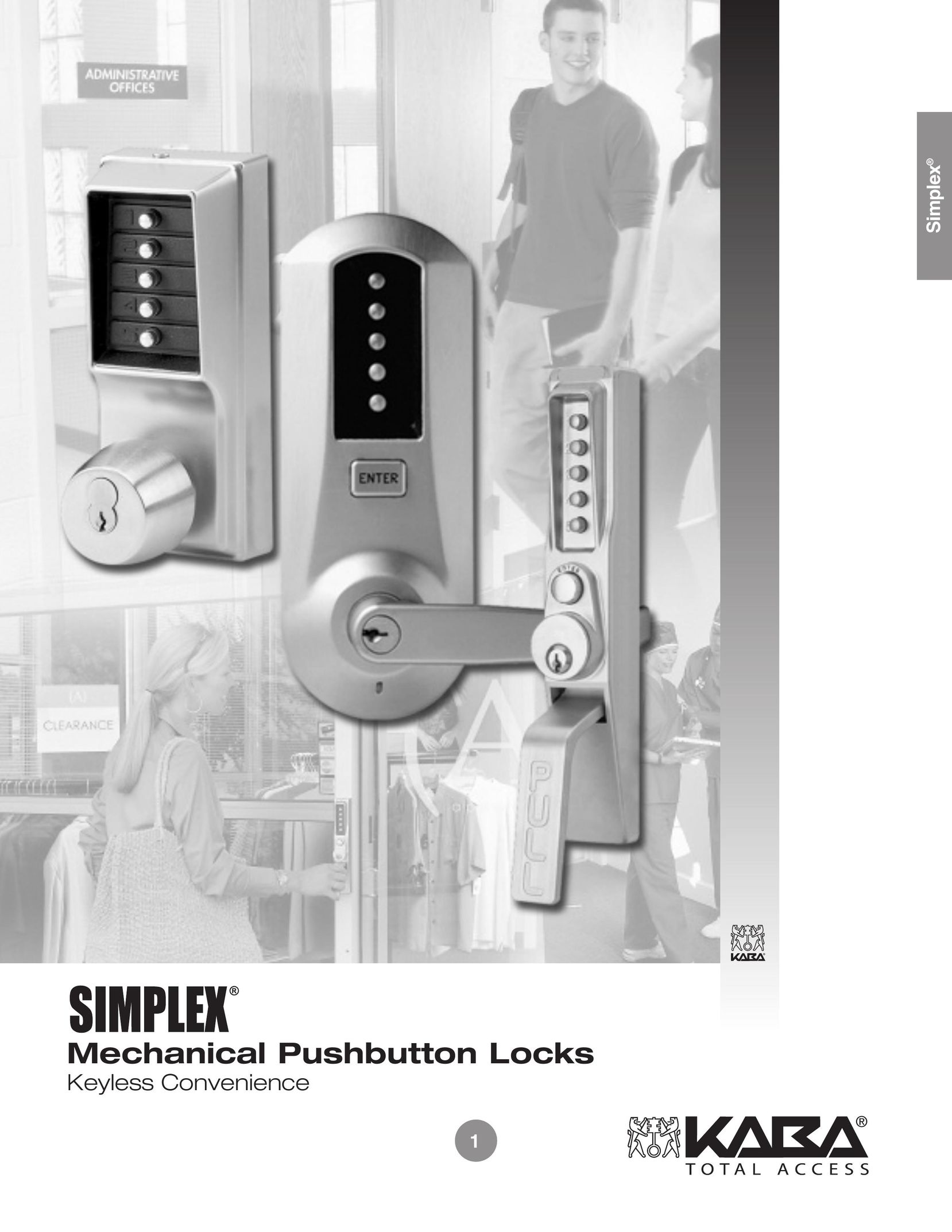 Assa Mechanical Pushbutton Locks Door User Manual