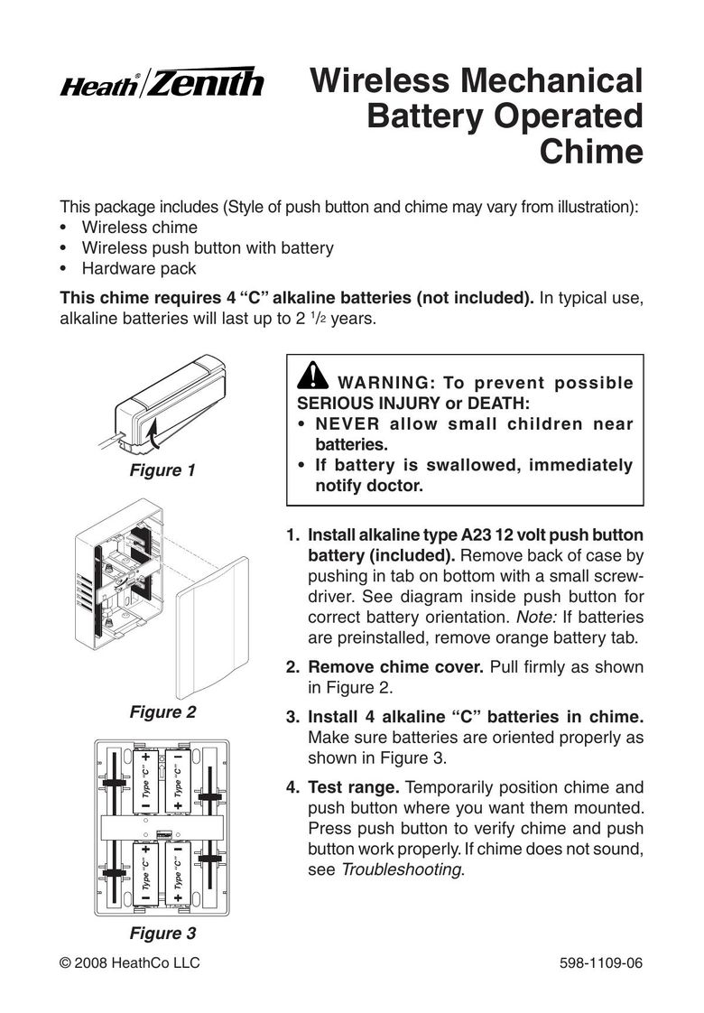 Heath Zenith 598-1109-06 Door User Manual
