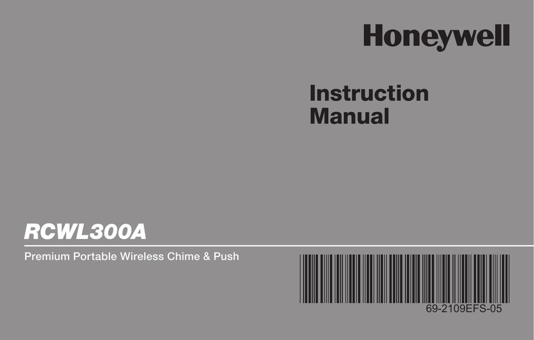 Honeywell RCWL300A Door User Manual