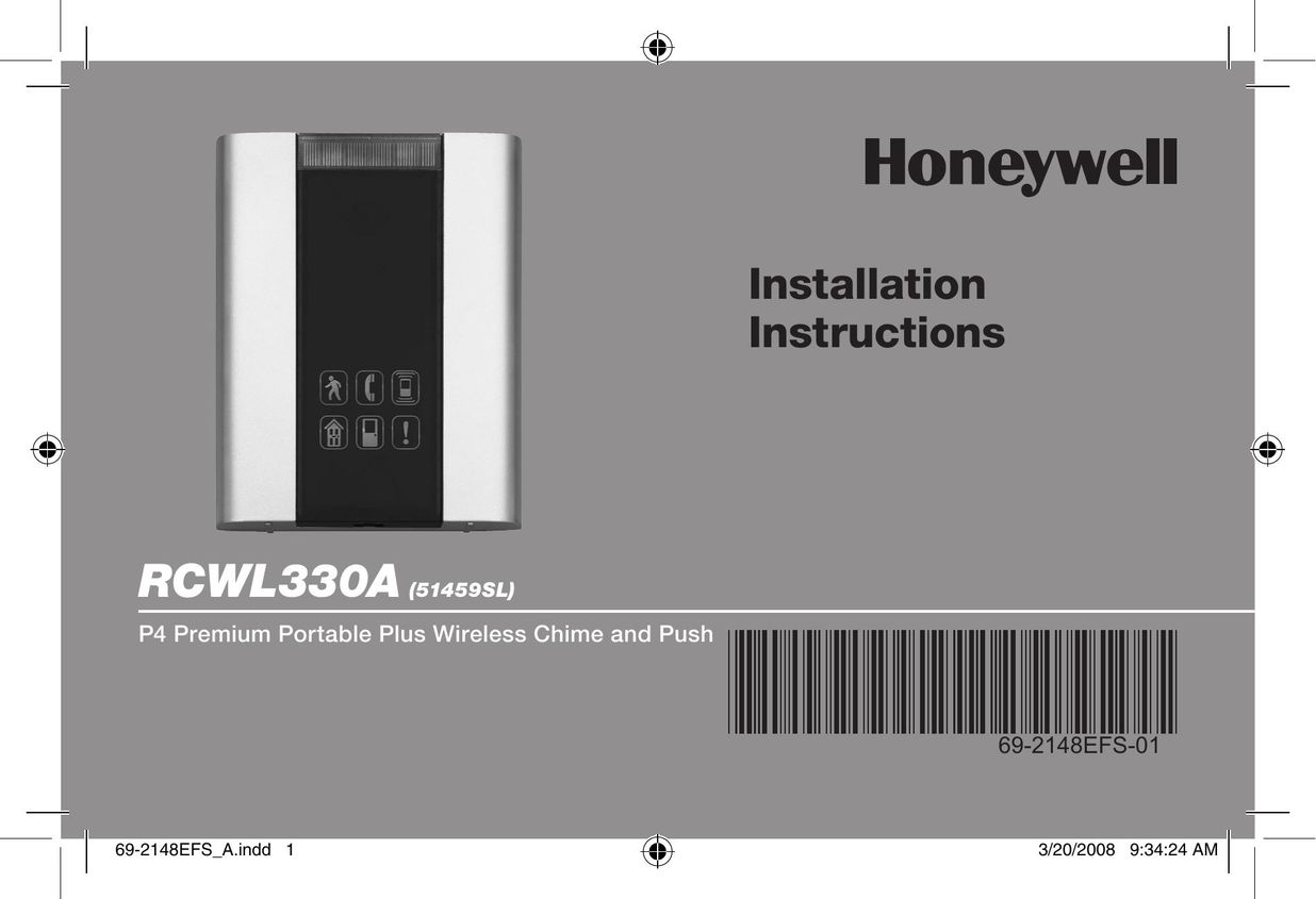 Honeywell RCWL330A Door User Manual