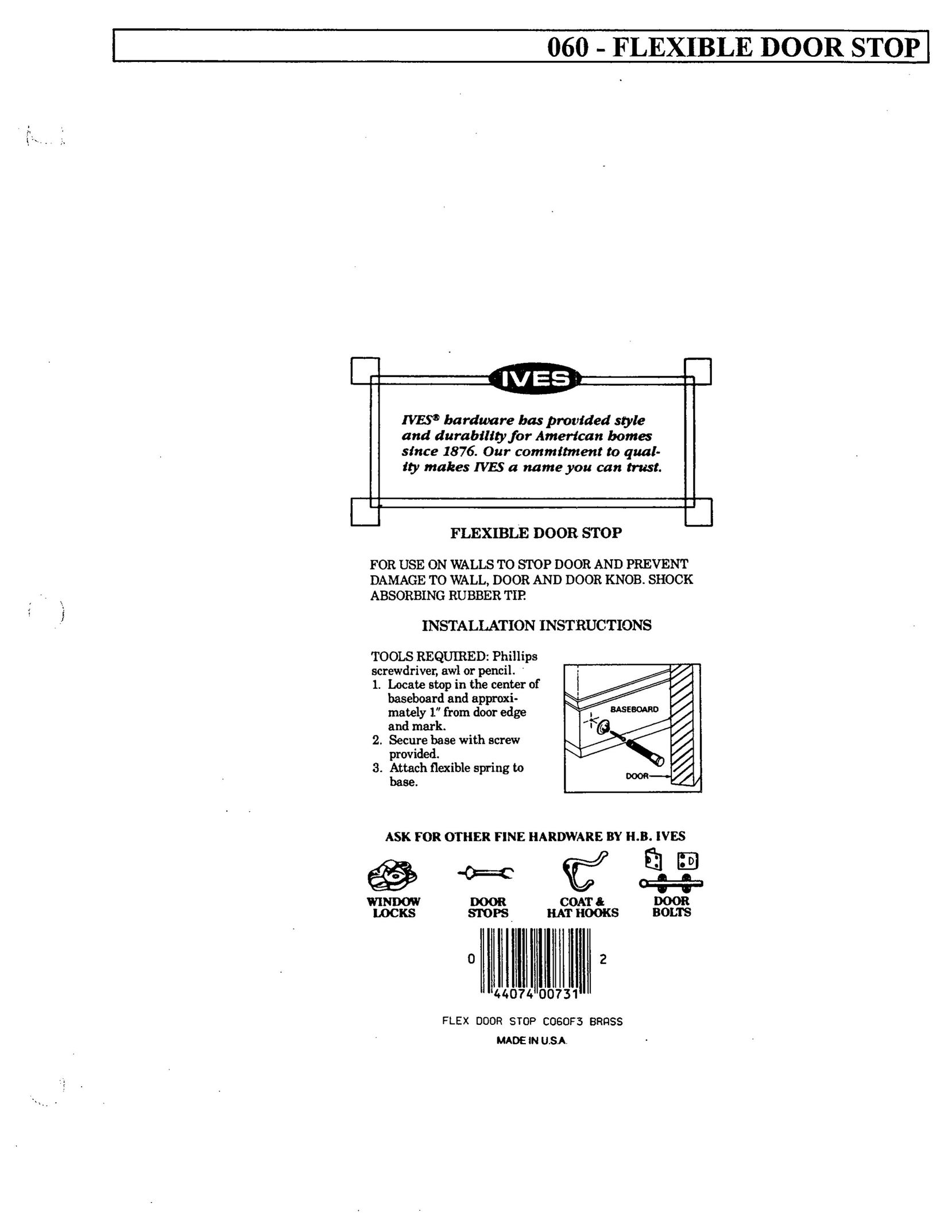 Ives 060 Door User Manual