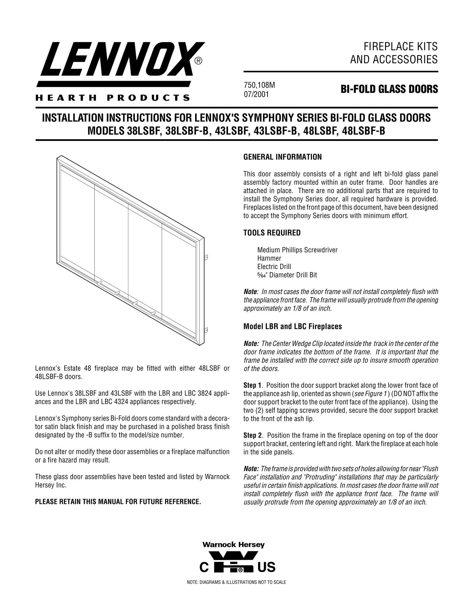 Lennox Hearth 48LSBF-B Door User Manual