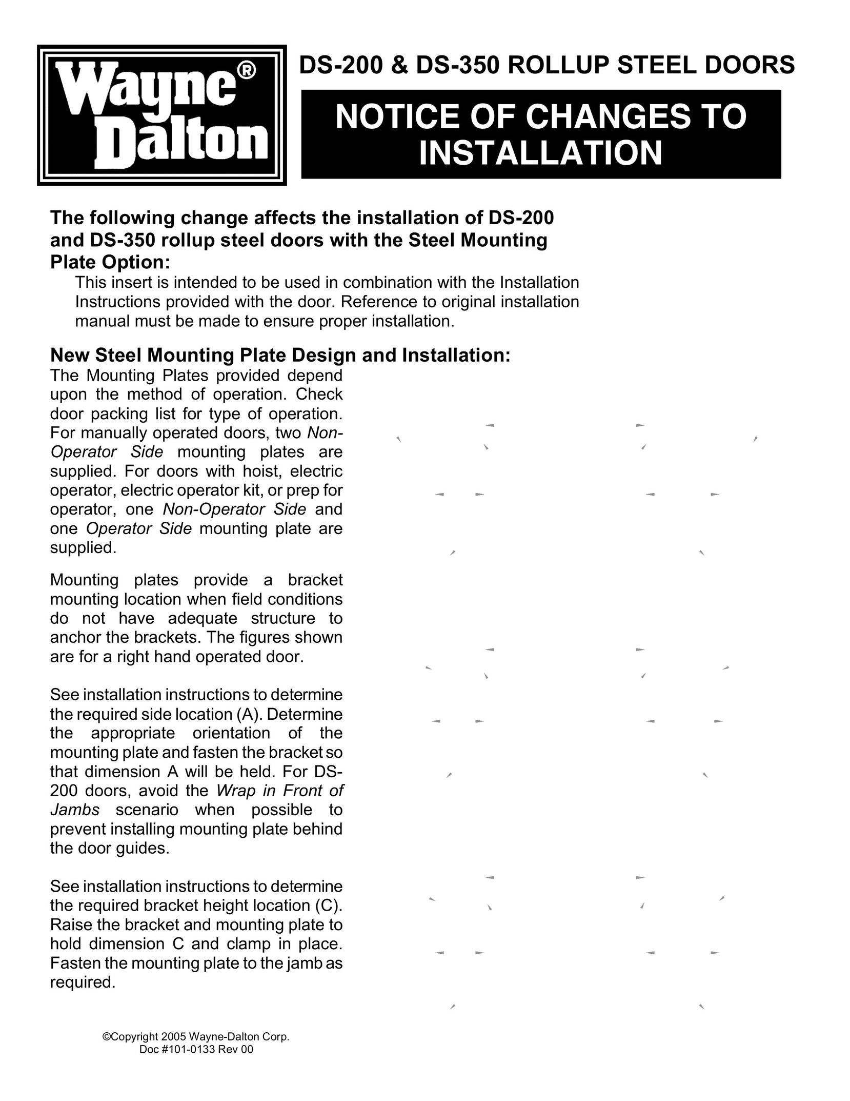 Wayne-Dalton DS-200 Door User Manual