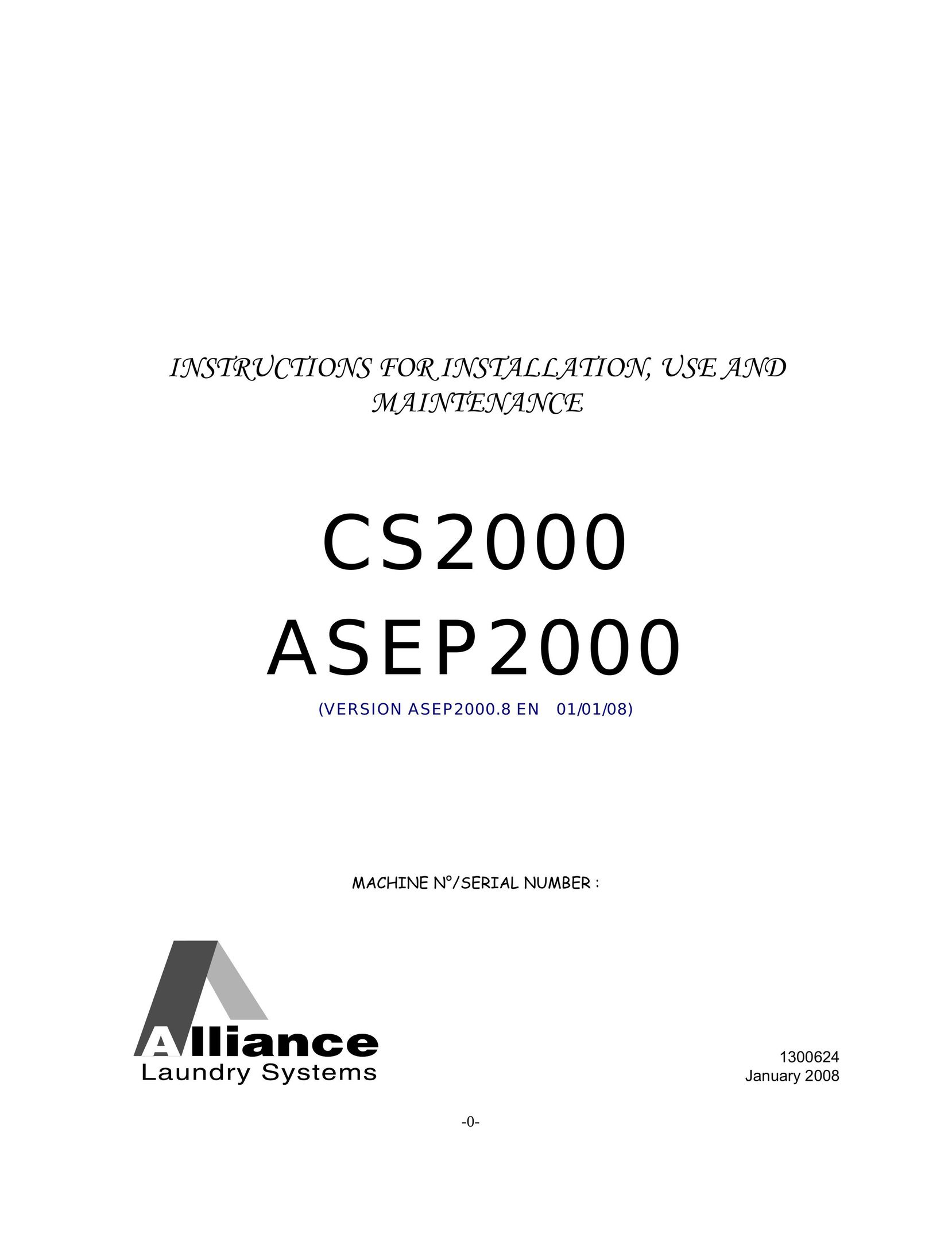 Alliance Laundry Systems CS2000 Electric Heater User Manual