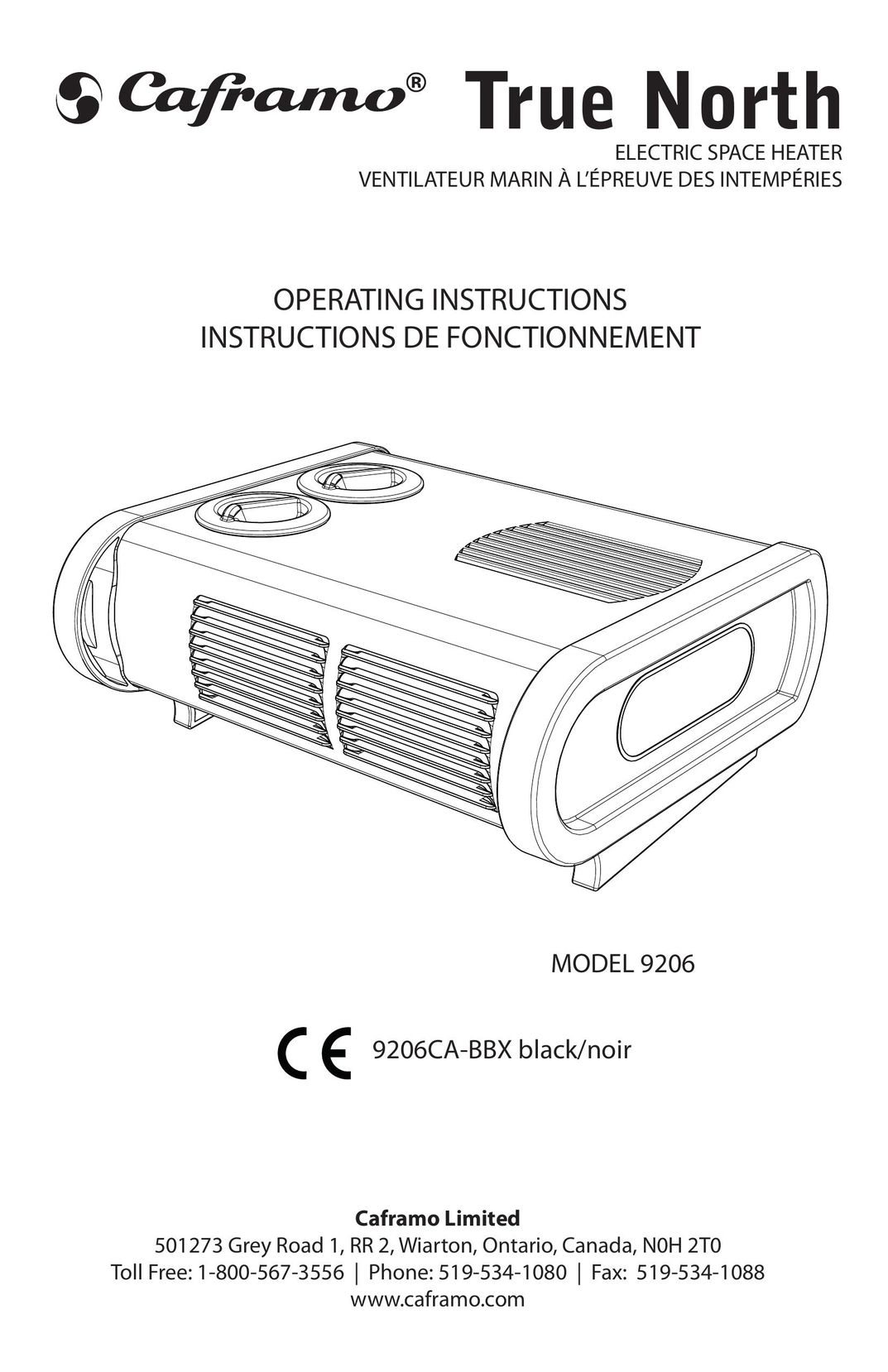Caframo 9206 Electric Heater User Manual