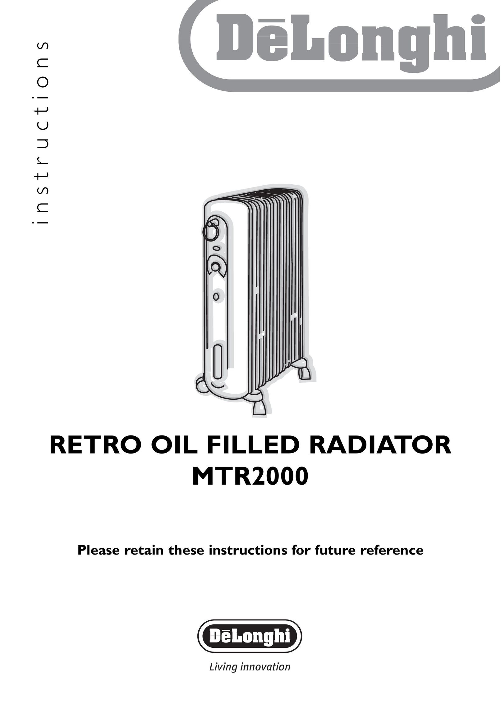 DeLonghi MTR2000 Electric Heater User Manual