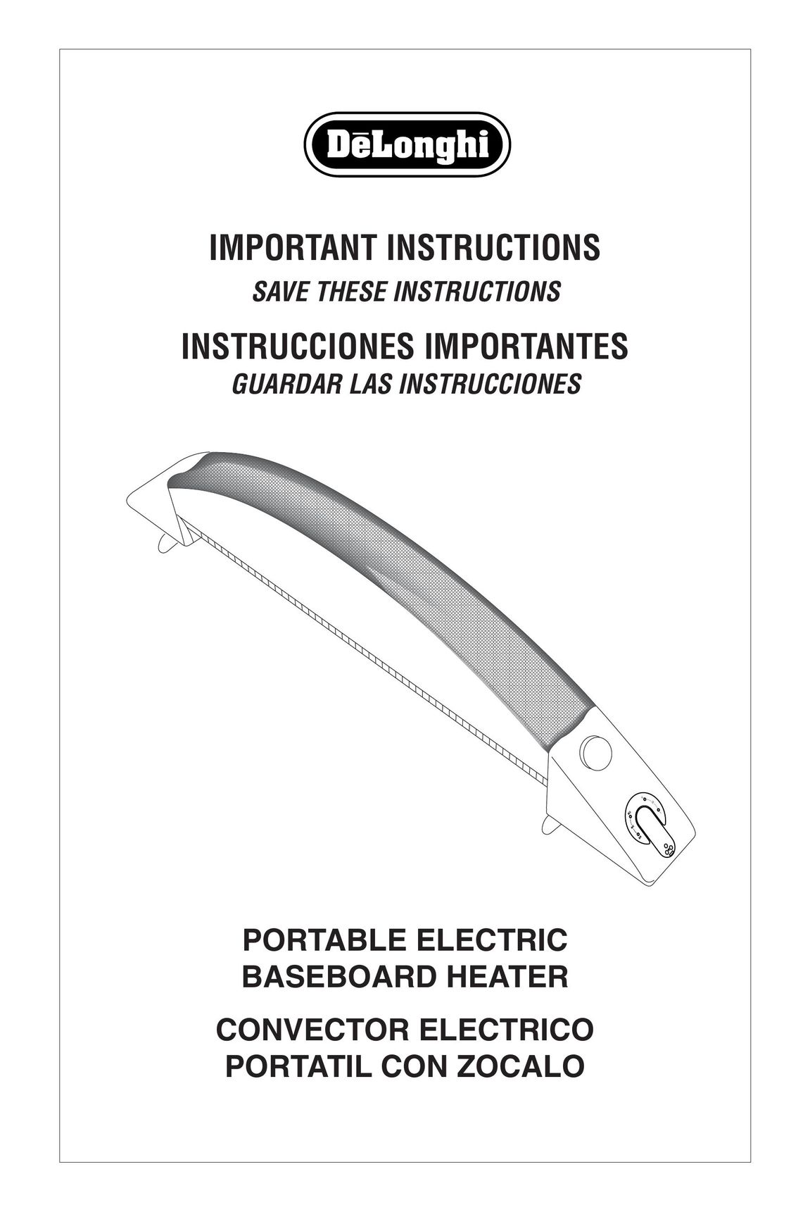 DeLonghi NJ 07663 Electric Heater User Manual