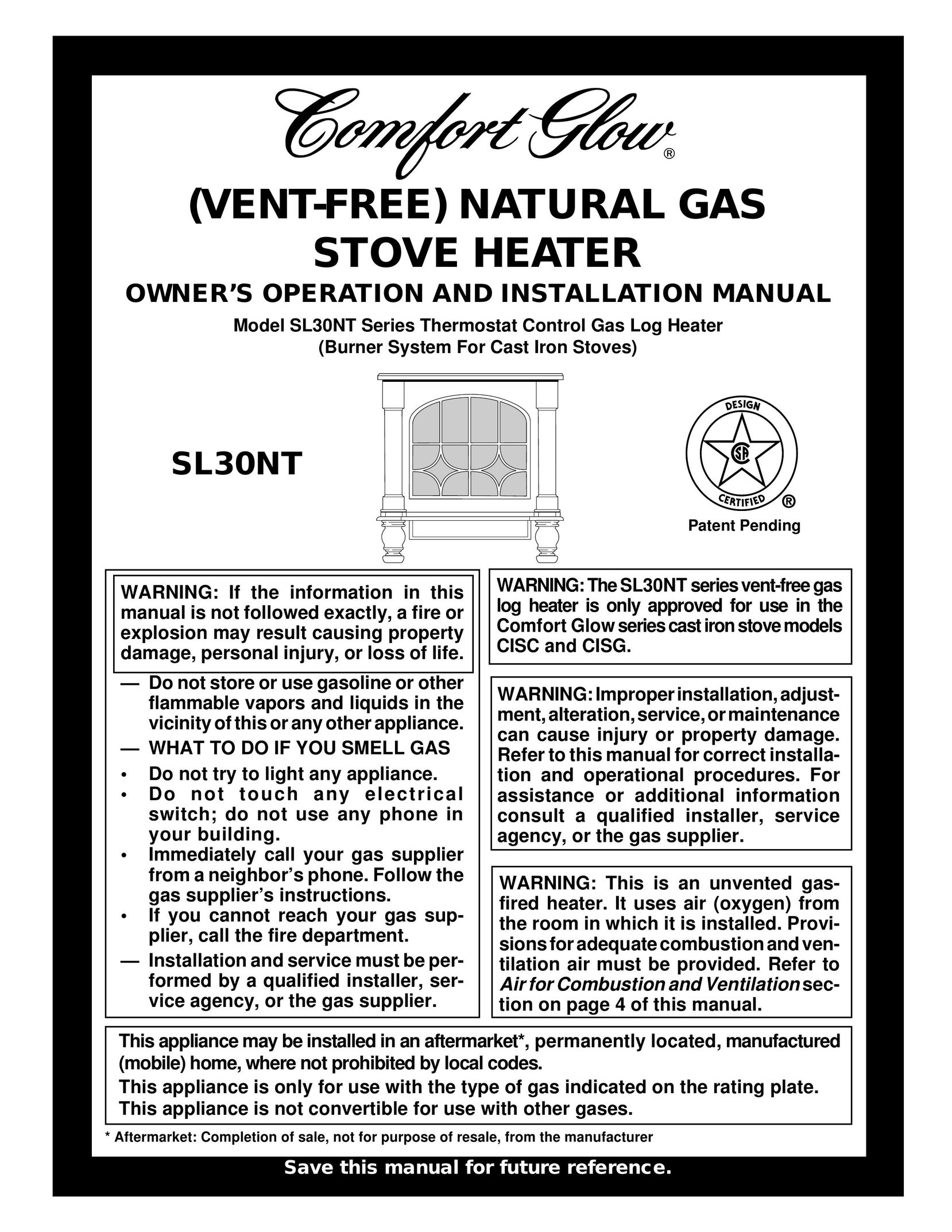 Desa Tech SL30NT Electric Heater User Manual