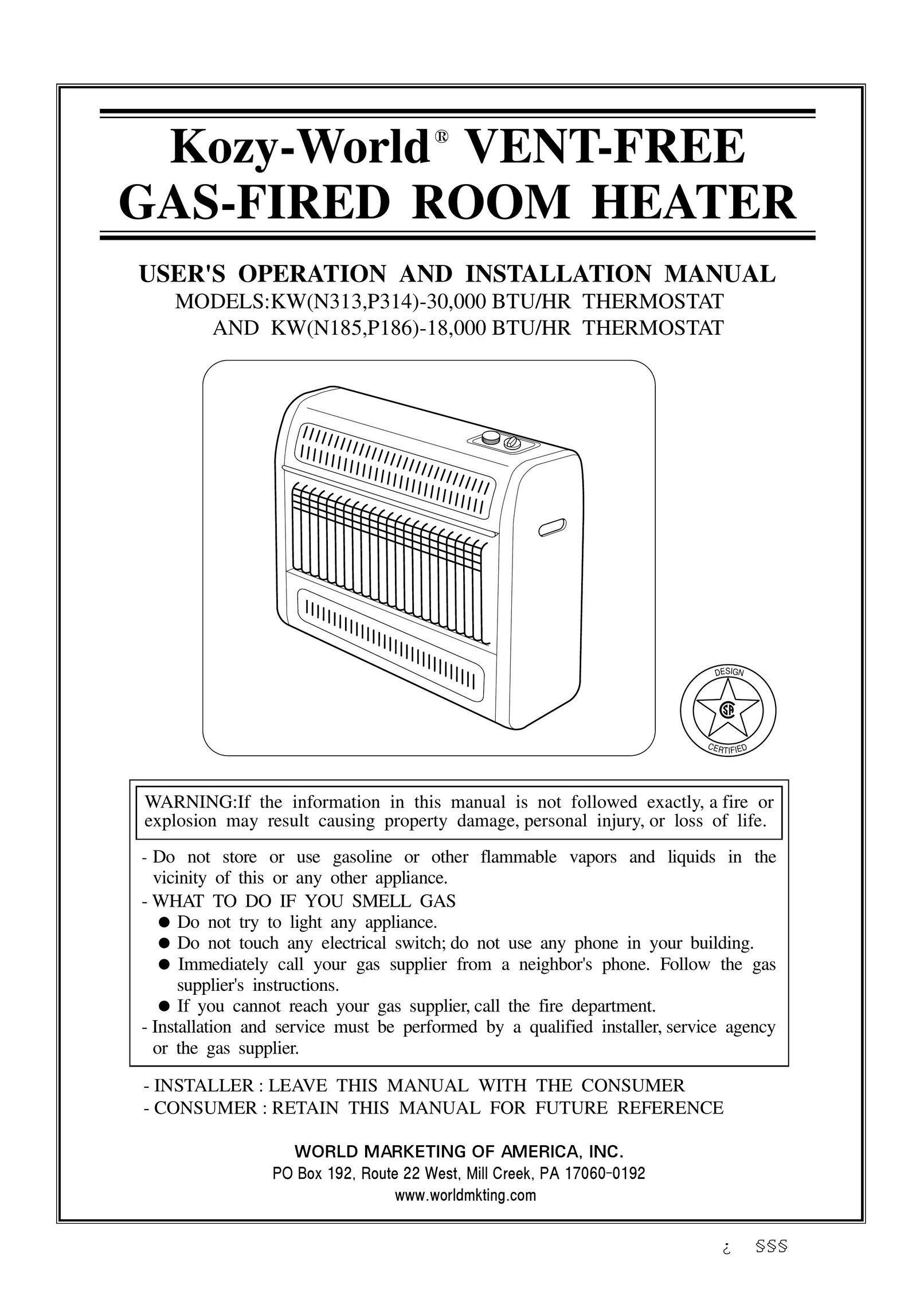 DreamGEAR P314 Electric Heater User Manual