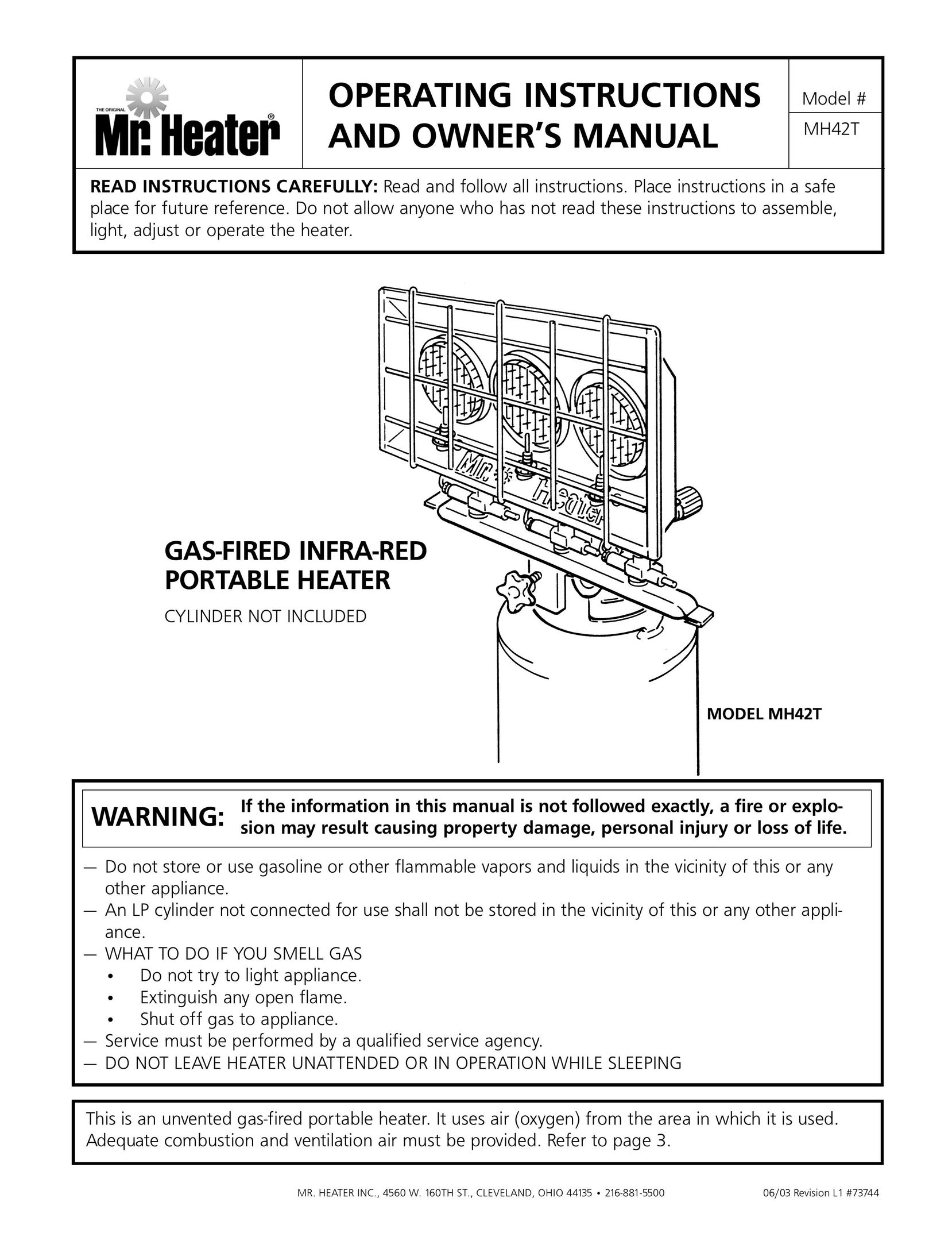 Enerco MH42T Electric Heater User Manual