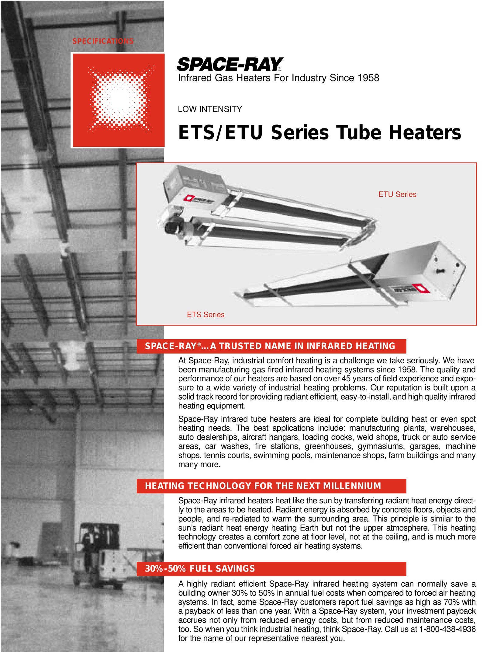 Gas-Fired Products ETS Series Electric Heater User Manual