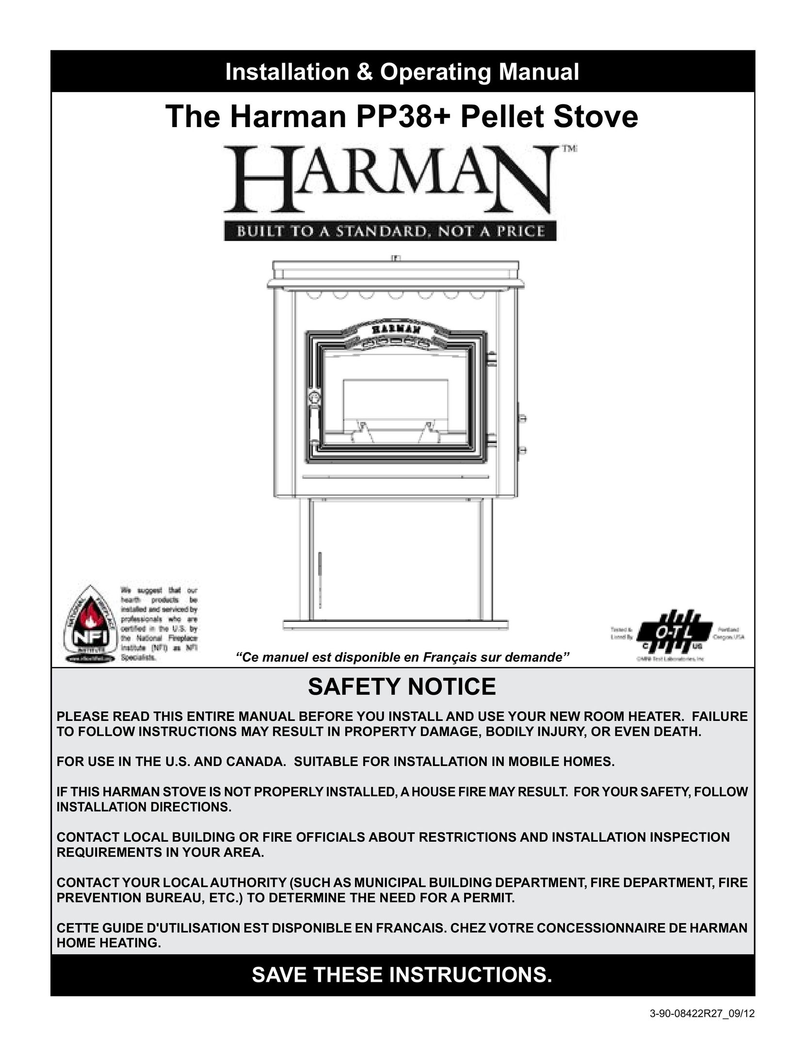 Harman PP38+ Electric Heater User Manual