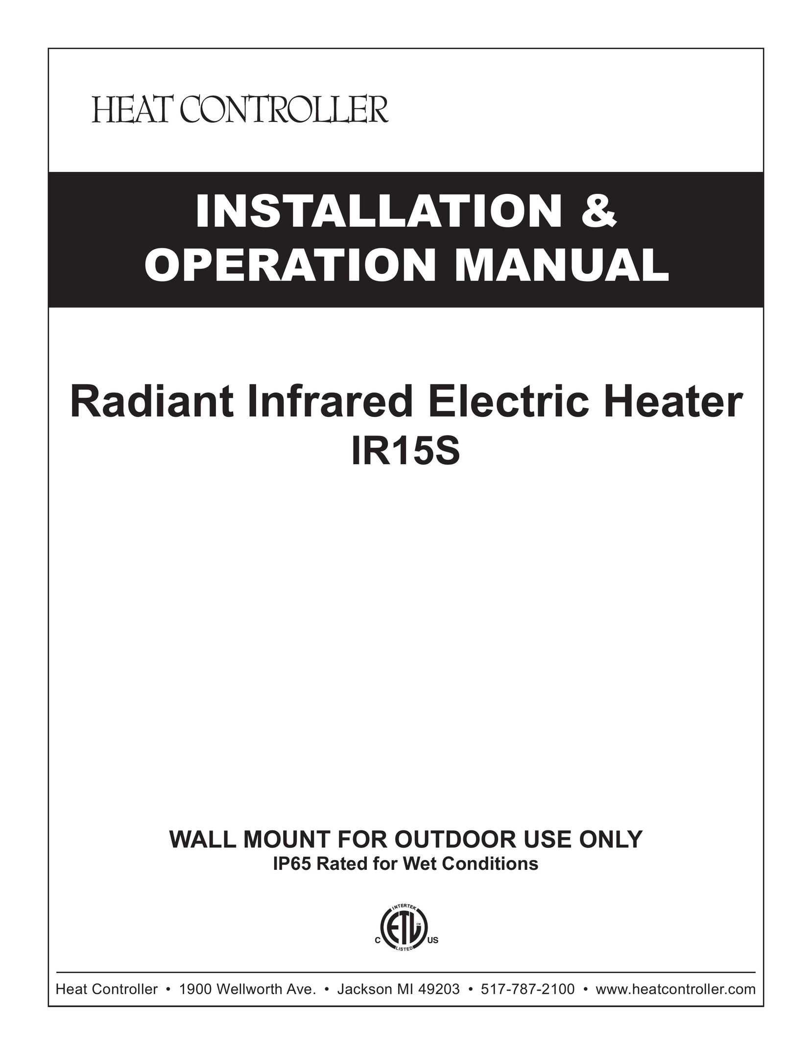 Heat Controller IR15S Electric Heater User Manual