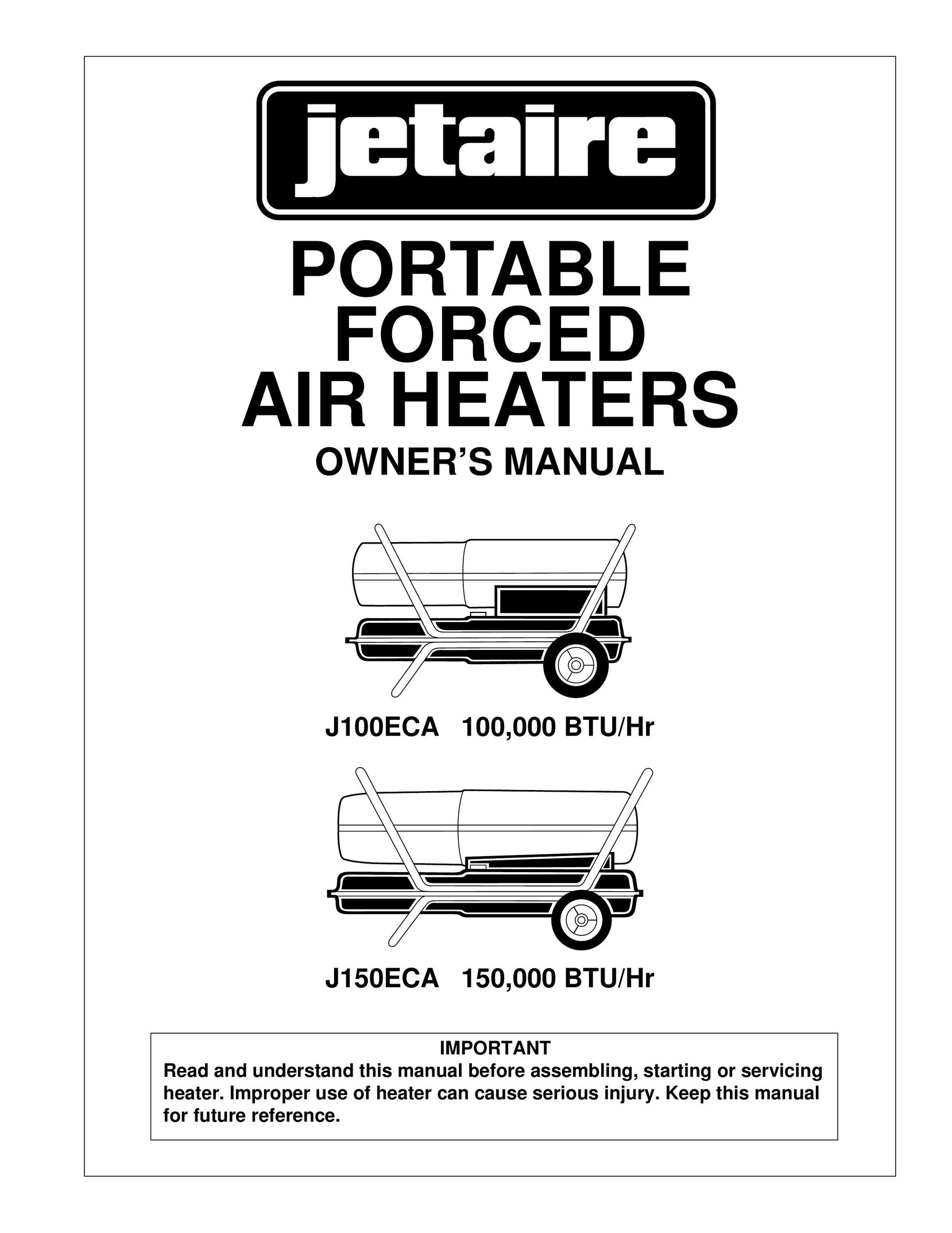 Jet Tools J100ECA Electric Heater User Manual
