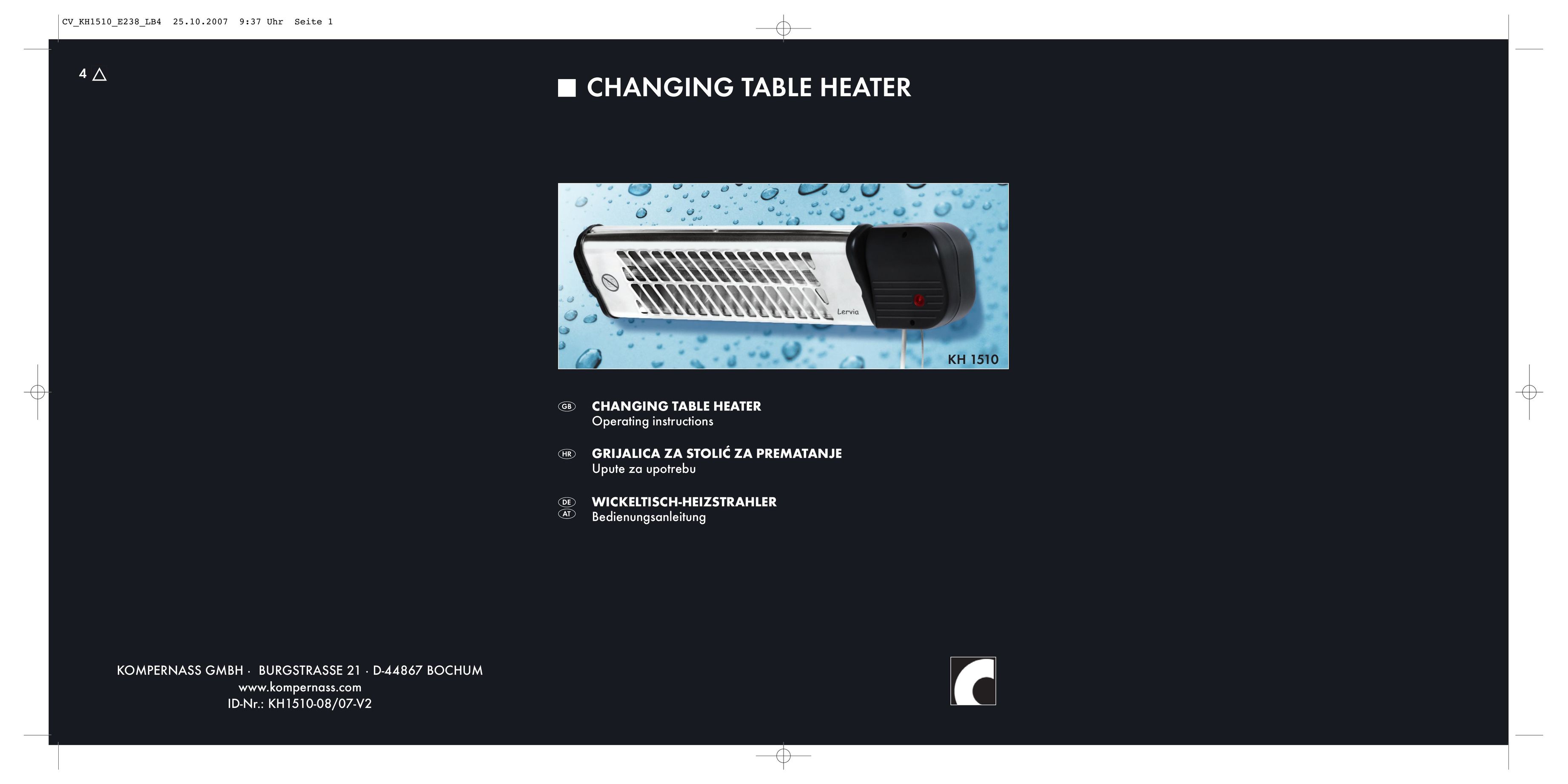 Kompernass KH 1510 Electric Heater User Manual
