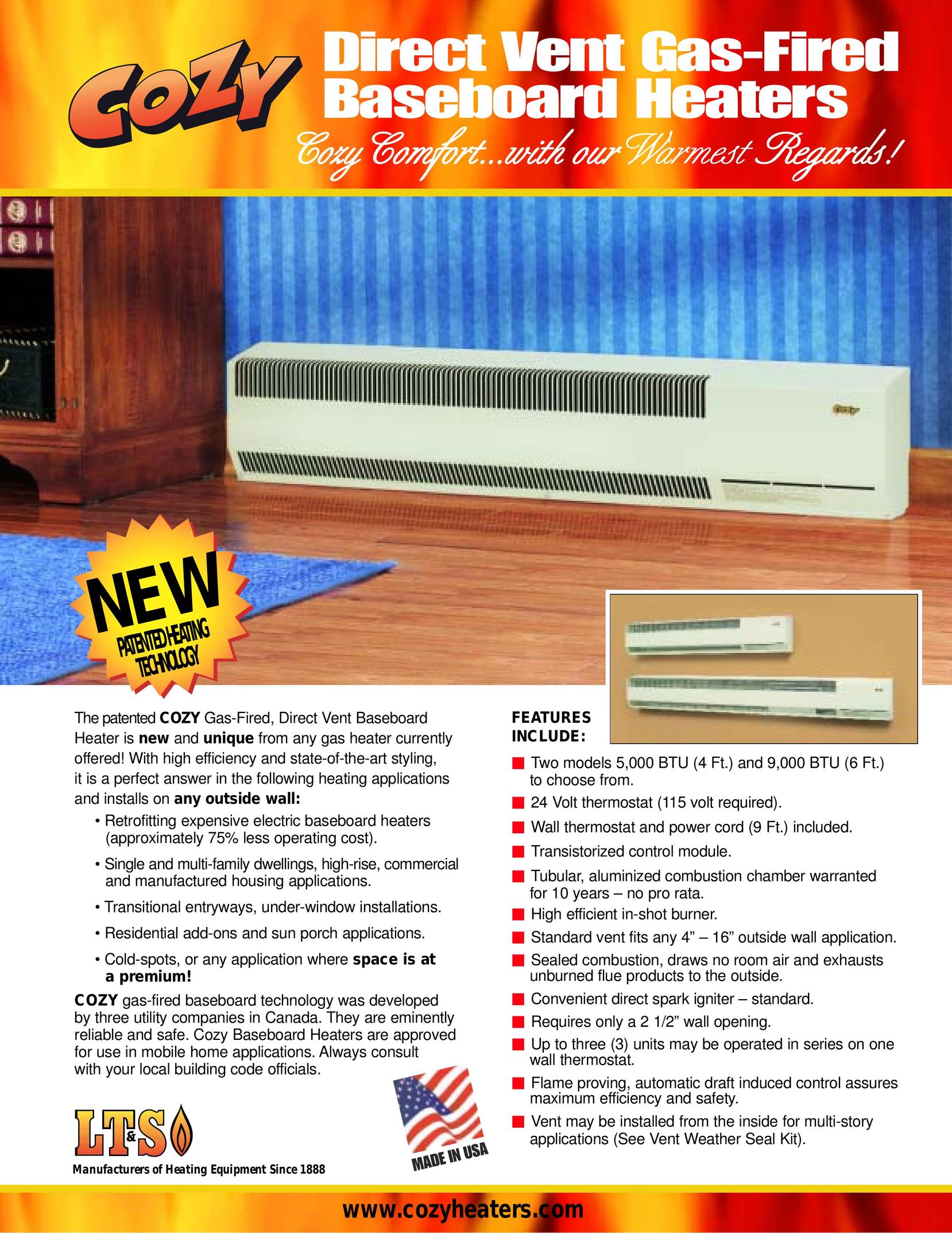 Louisville Tin and Stove 5000 BTU Electric Heater User Manual