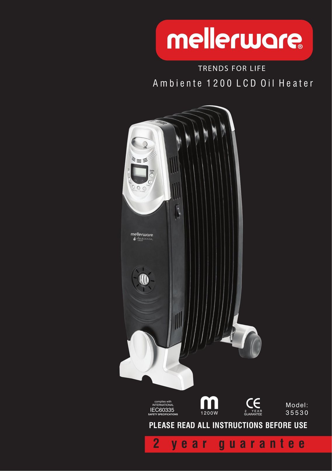 Mellerware 3 5 5 3 0 Electric Heater User Manual