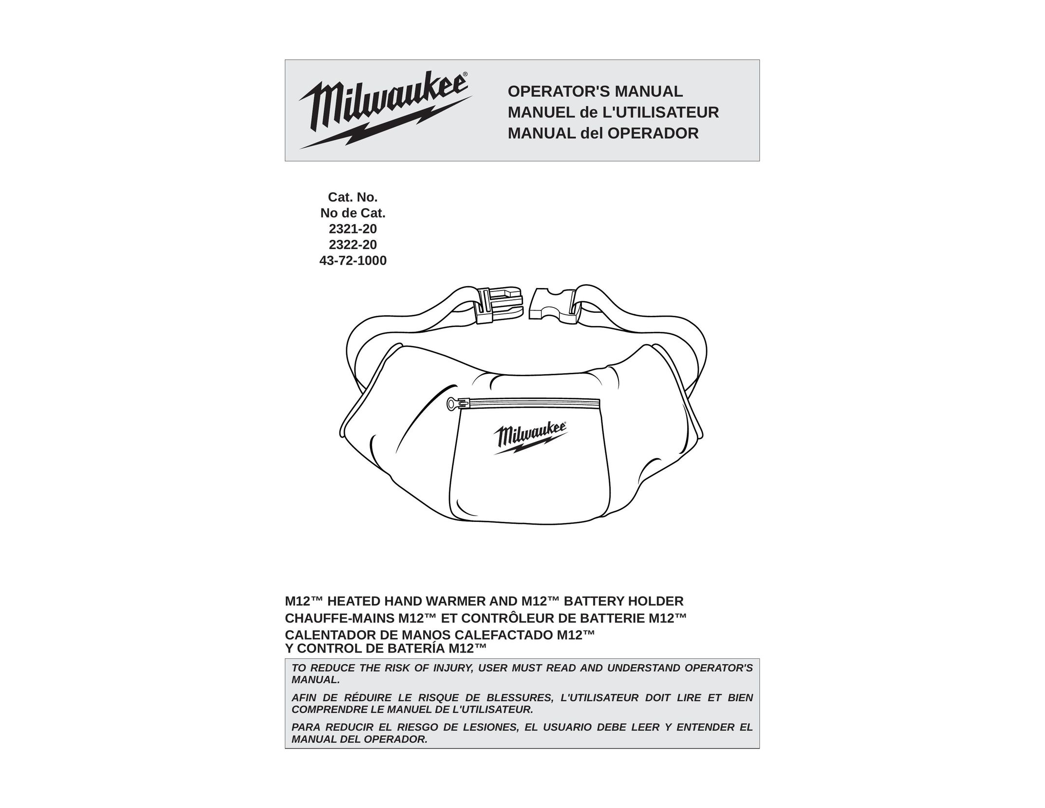Milwaukee 2322-20 Electric Heater User Manual