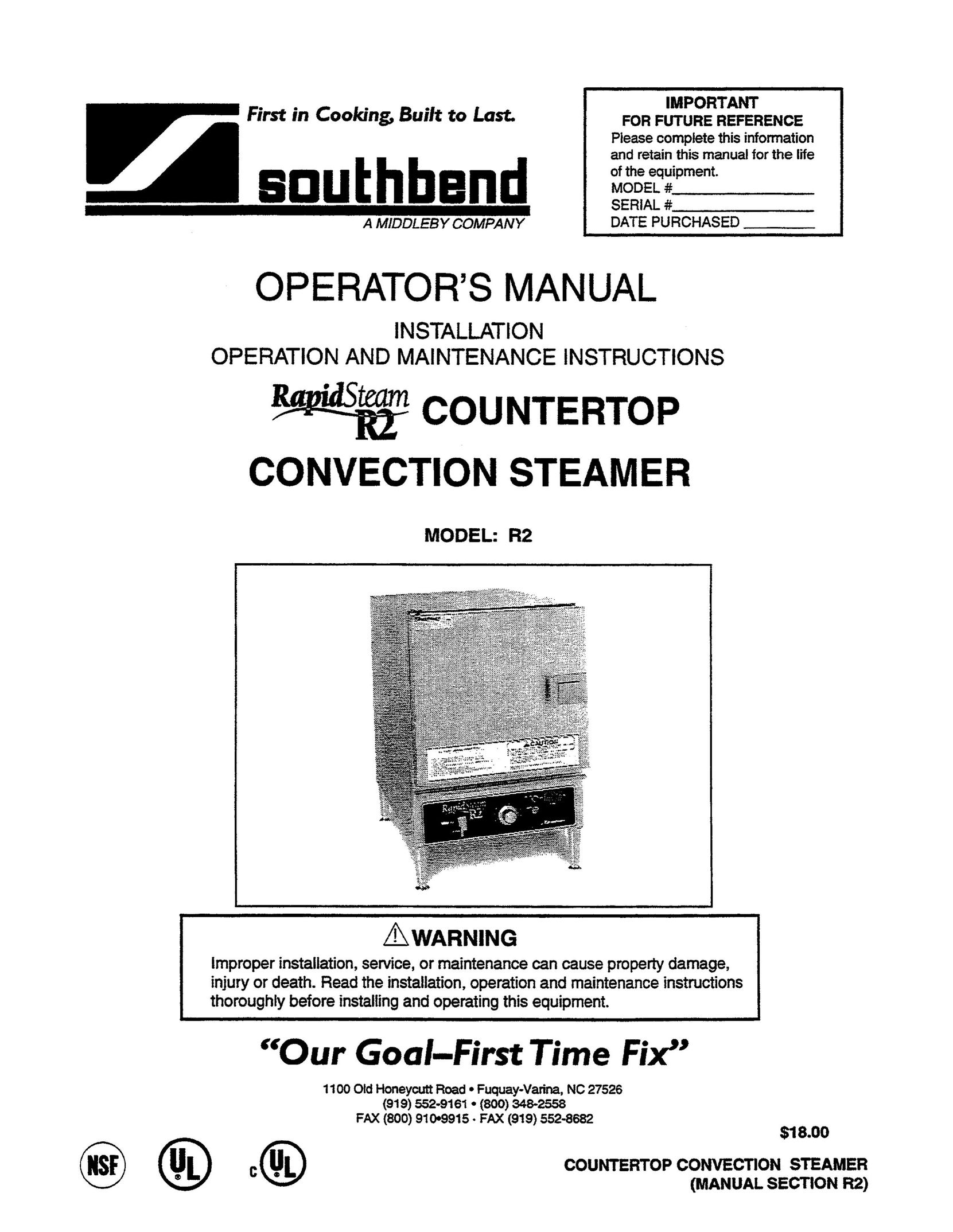 Southbend R2 Electric Heater User Manual