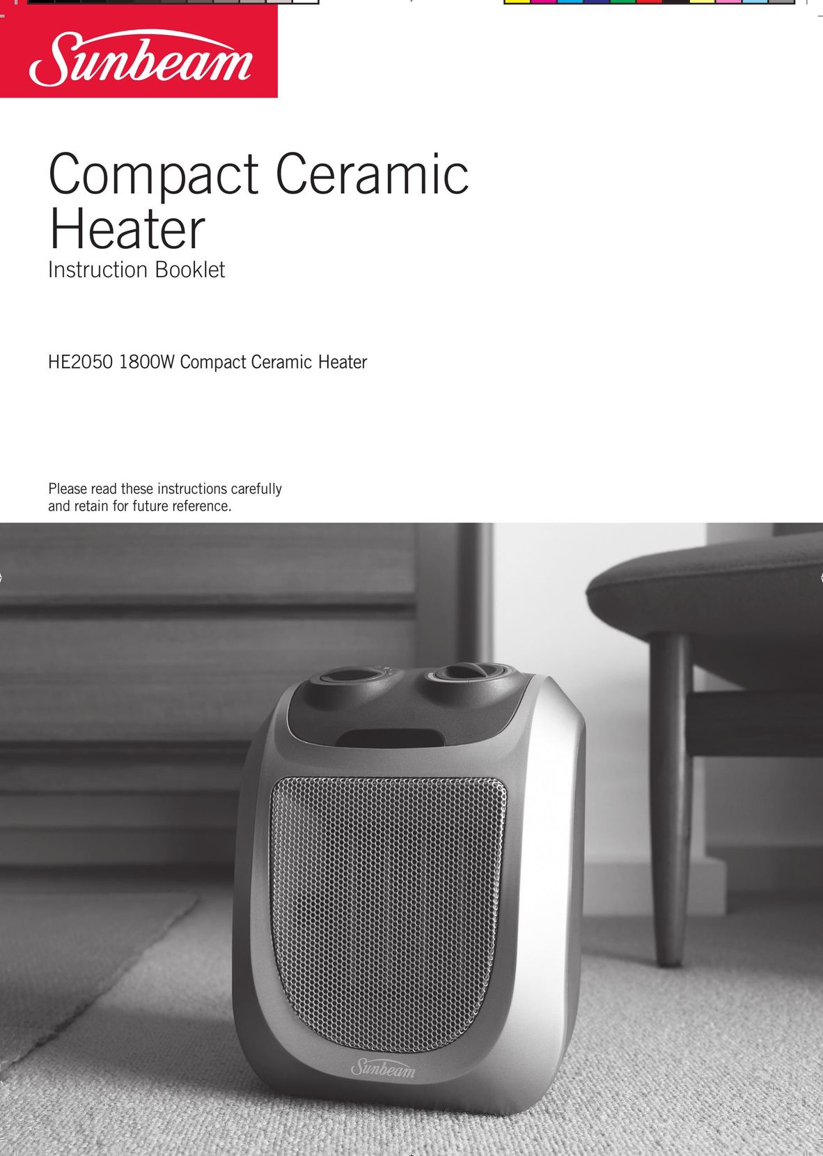 Sunbeam HE2050 Electric Heater User Manual
