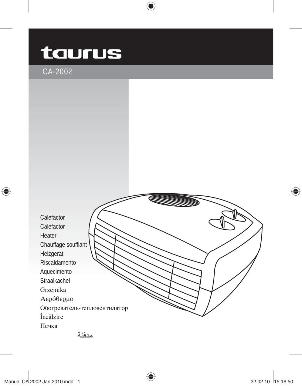 Taurus Group CA-2002 Electric Heater User Manual
