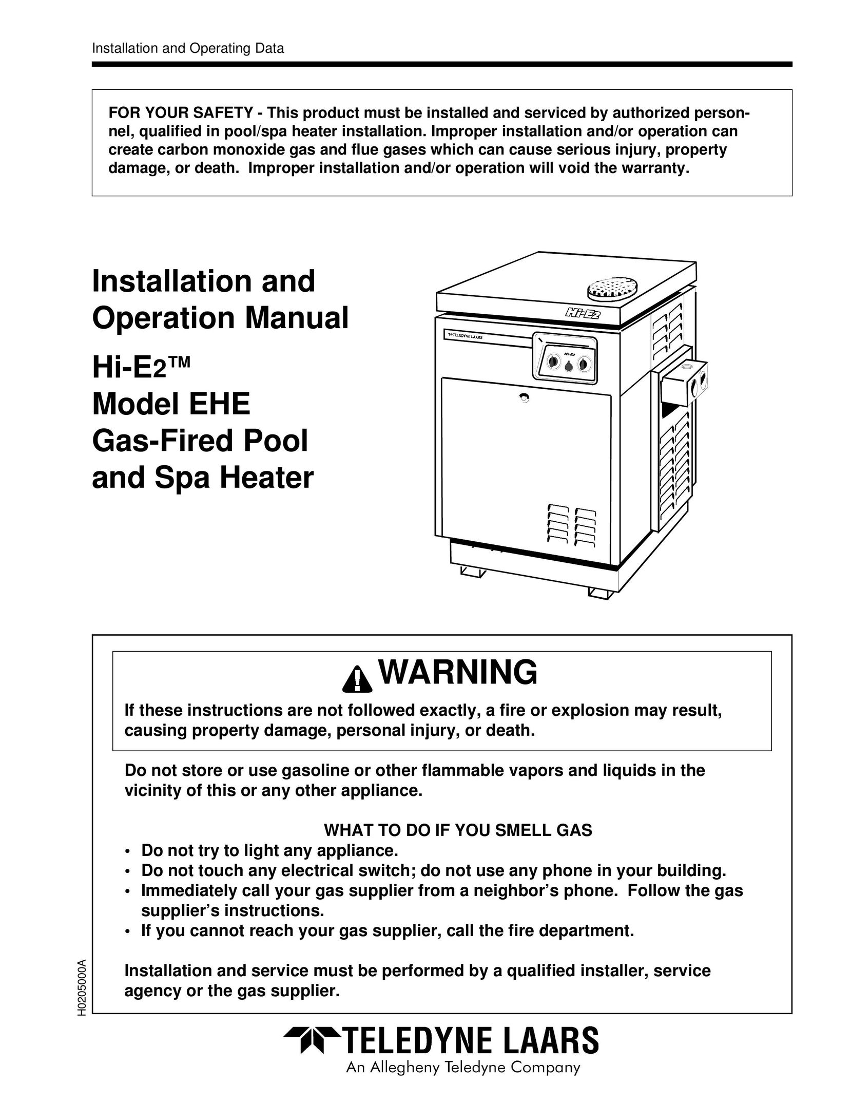Teledyne EHE Electric Heater User Manual