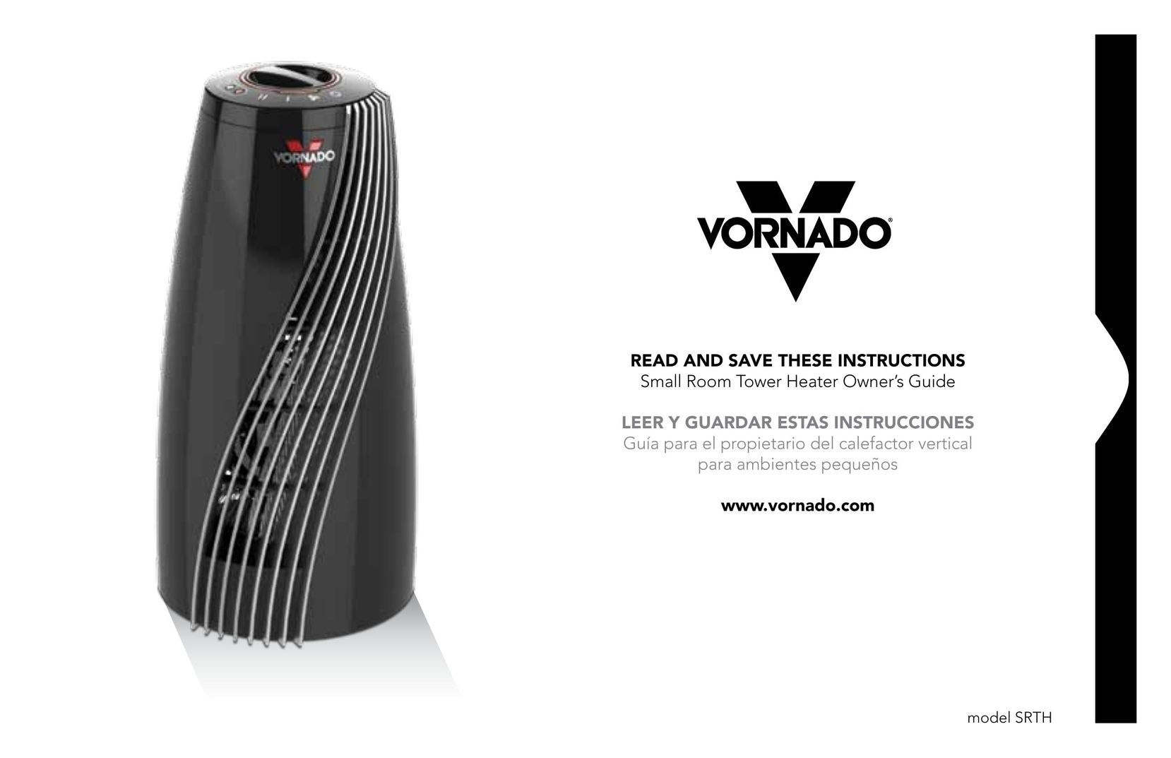 Vornado Vornado Small Room Tower Heater Electric Heater User Manual