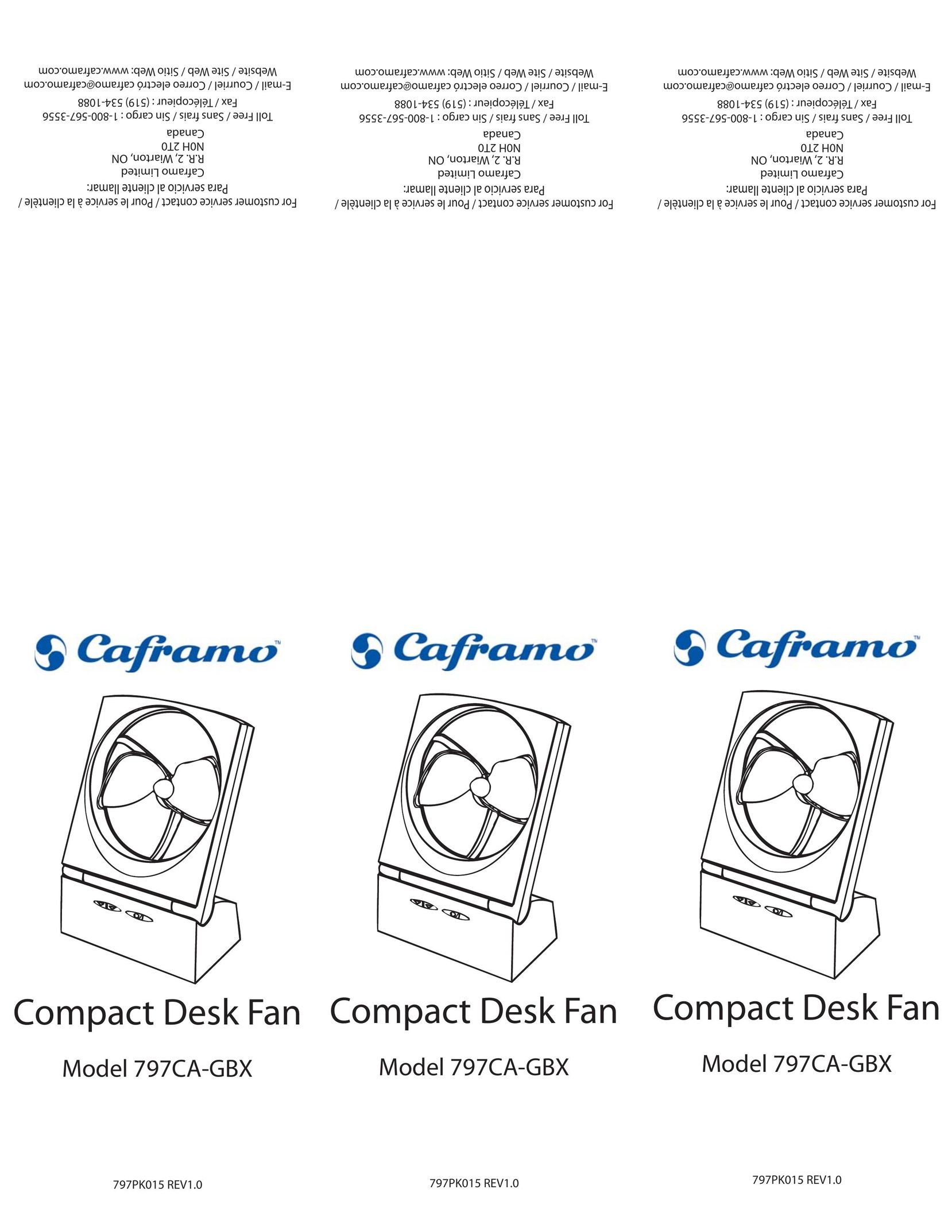Caframo 797CA-GBX Fan User Manual