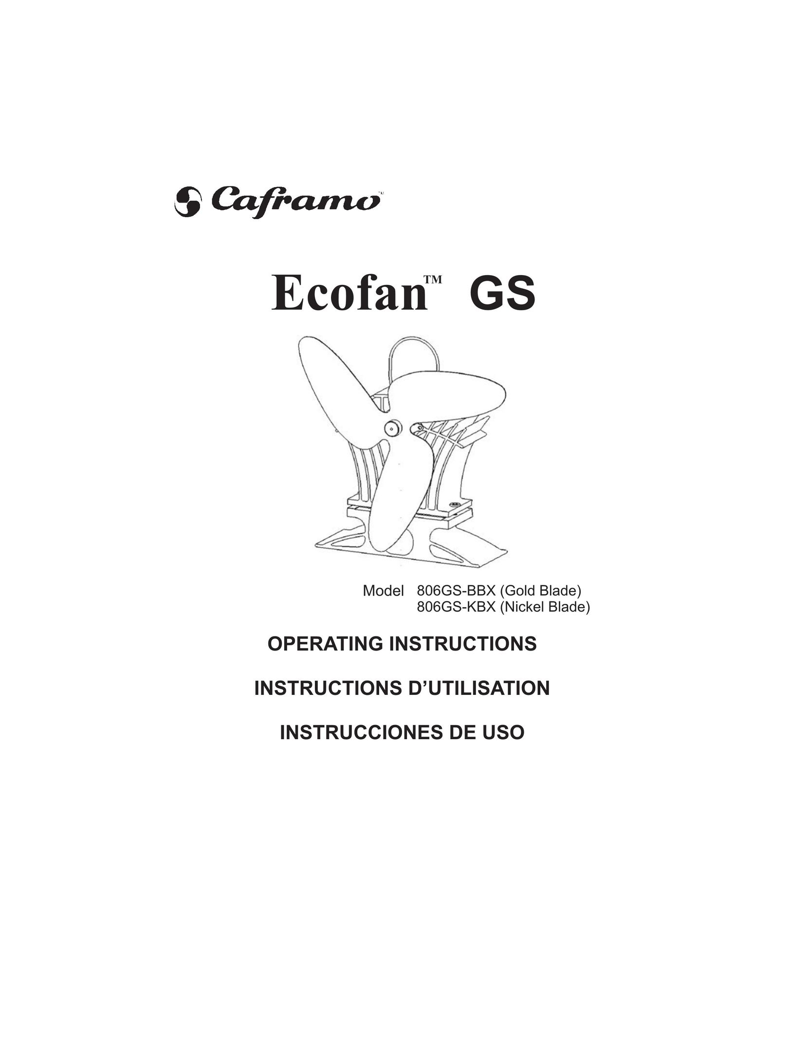 Caframo 806GS-BBX Fan User Manual