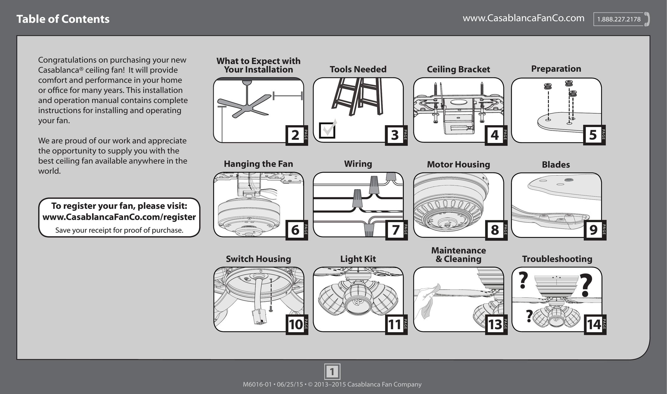 Casablanca Fan Company 53188 Fan User Manual