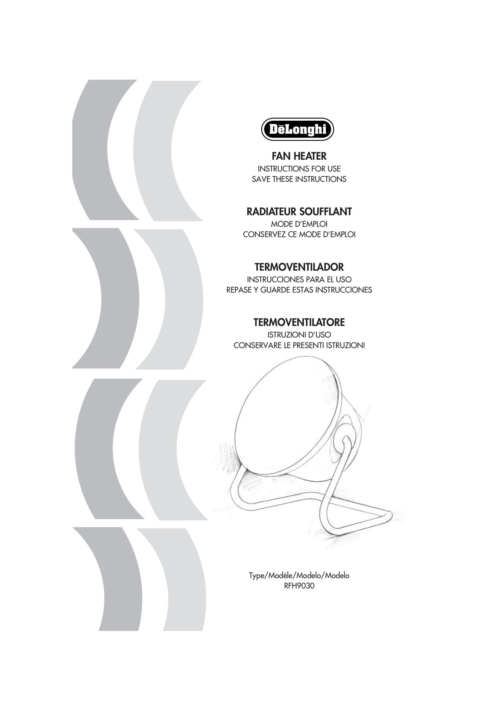 DeLonghi RFH9030 Fan User Manual