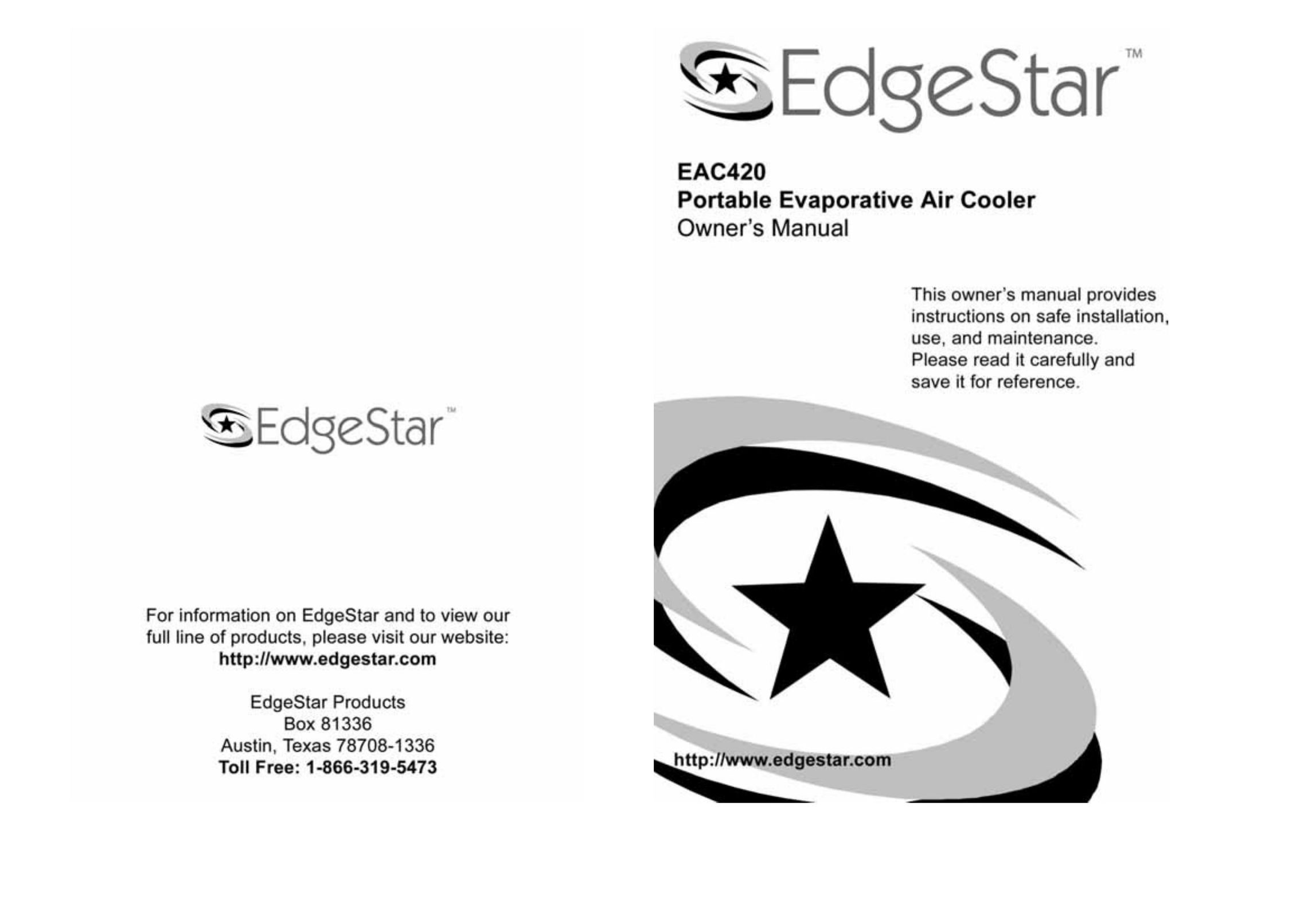 EdgeStar EAC420 Fan User Manual