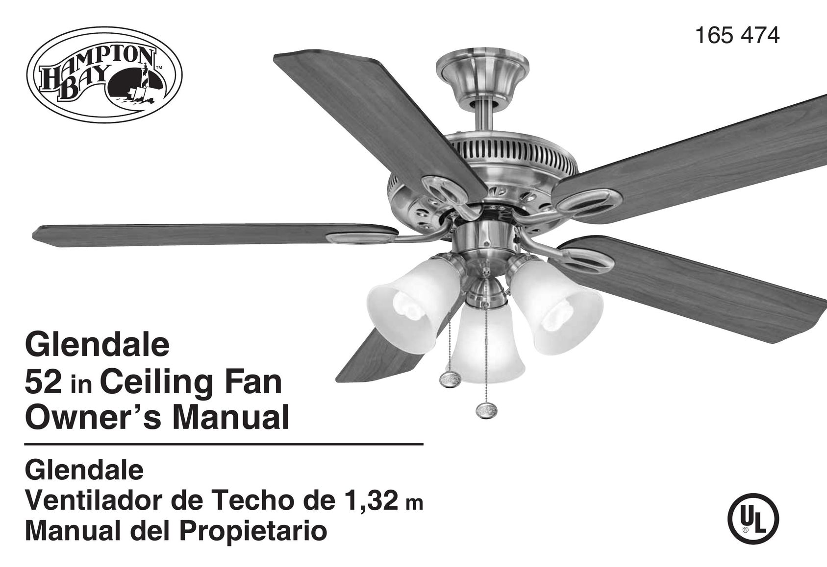 Hampton Bay 165 474 Fan User Manual