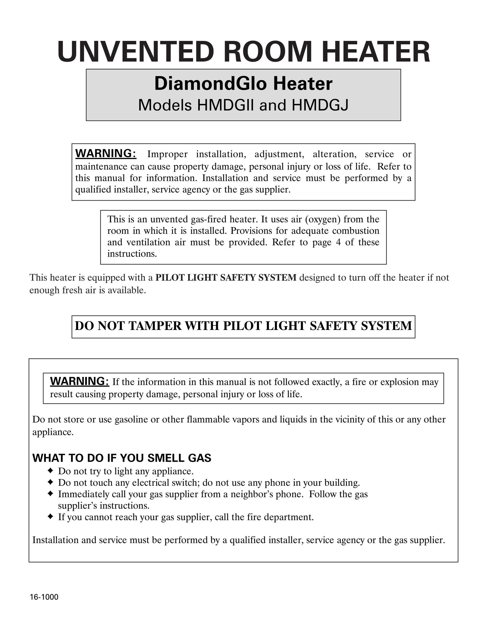 Heatmaster HMDGII Fan User Manual