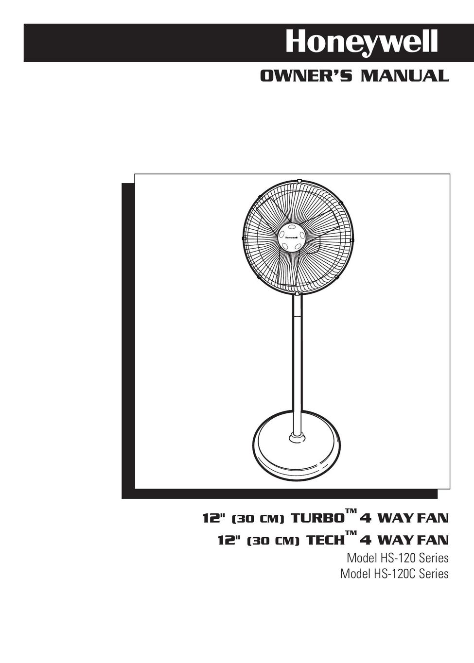 Honeywell HS-120 Series Fan User Manual