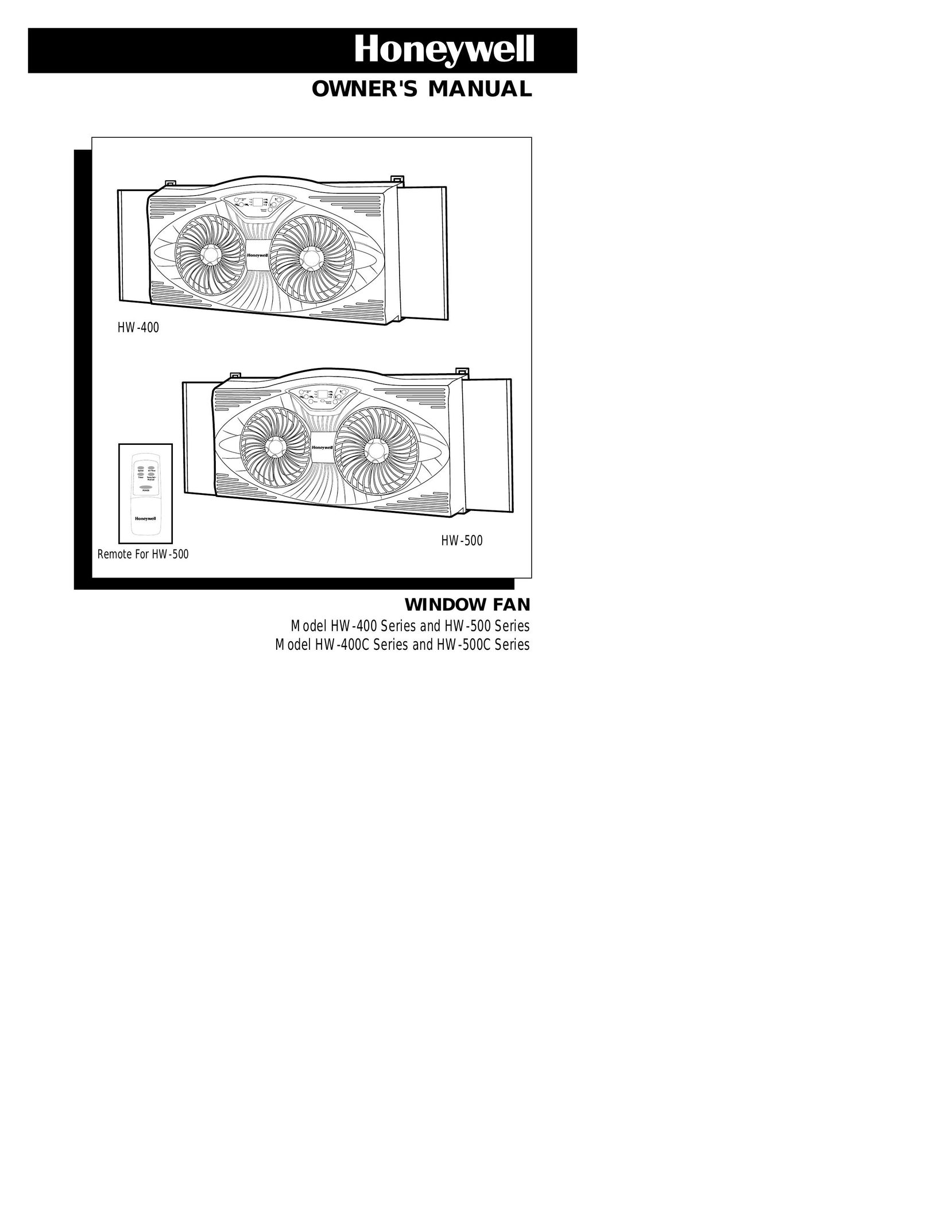 Honeywell HW-500 Series Fan User Manual