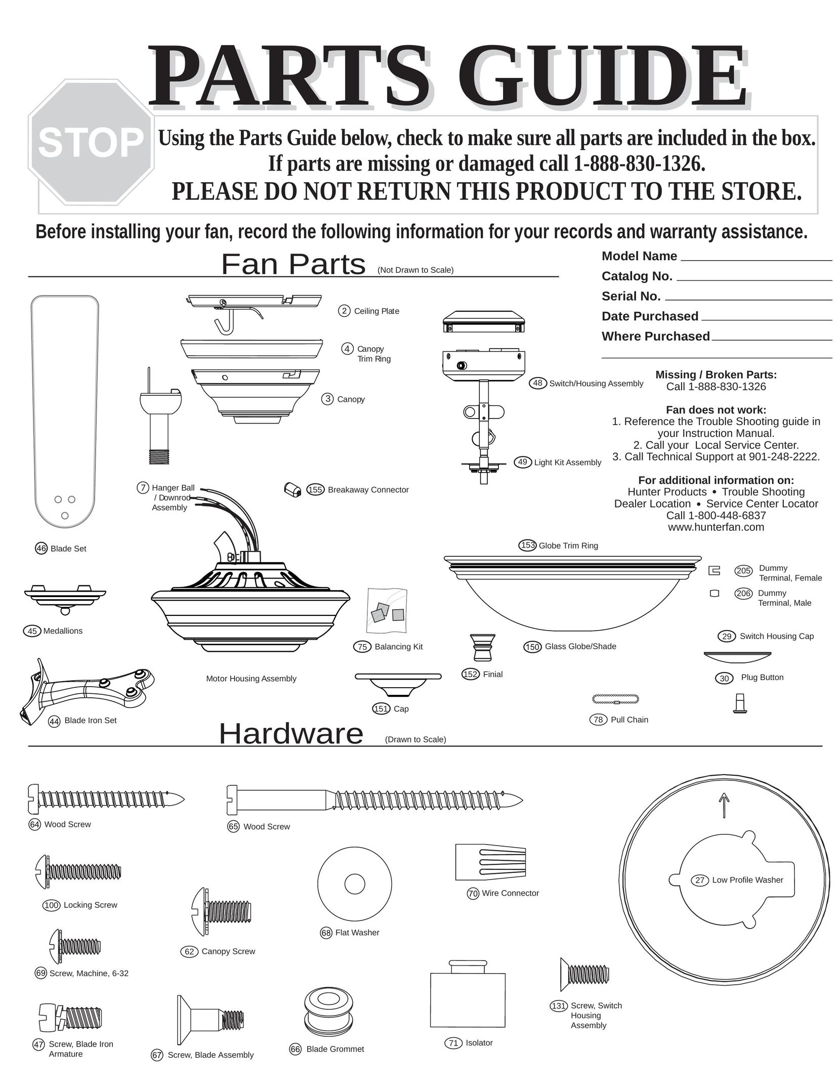 Hunter Fan 20552 Fan User Manual
