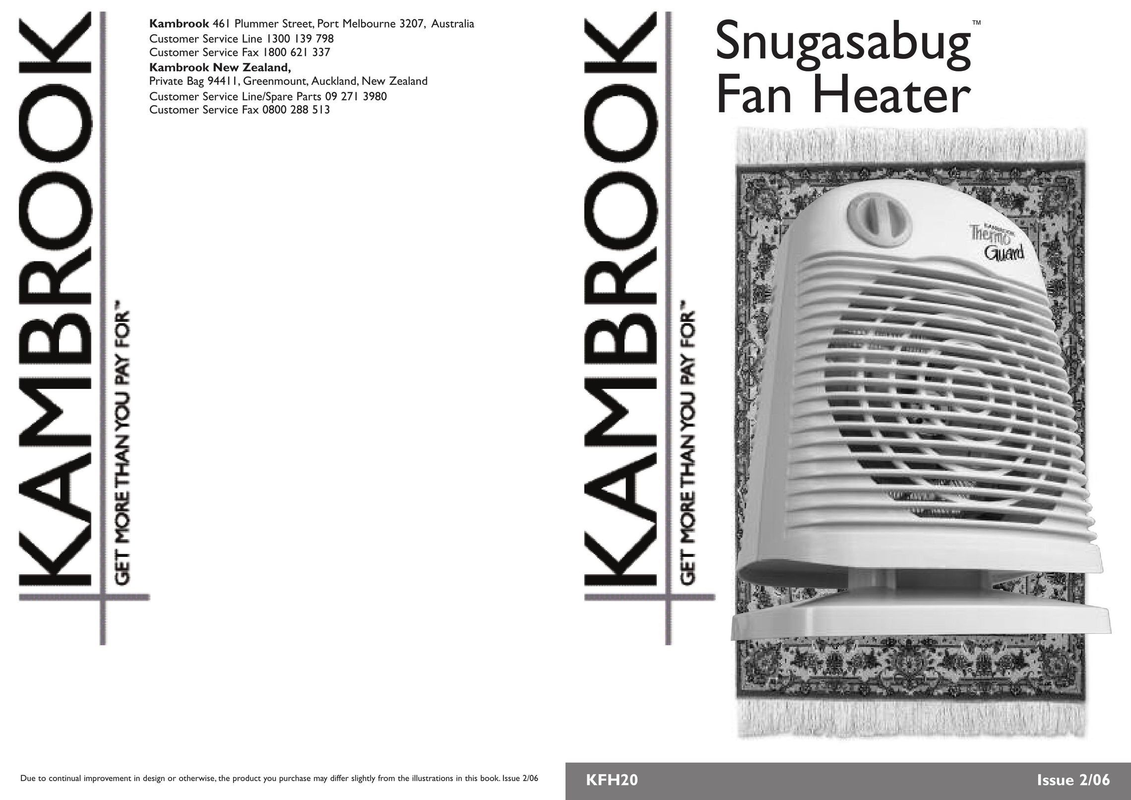 Kambrook KFH20 Fan User Manual
