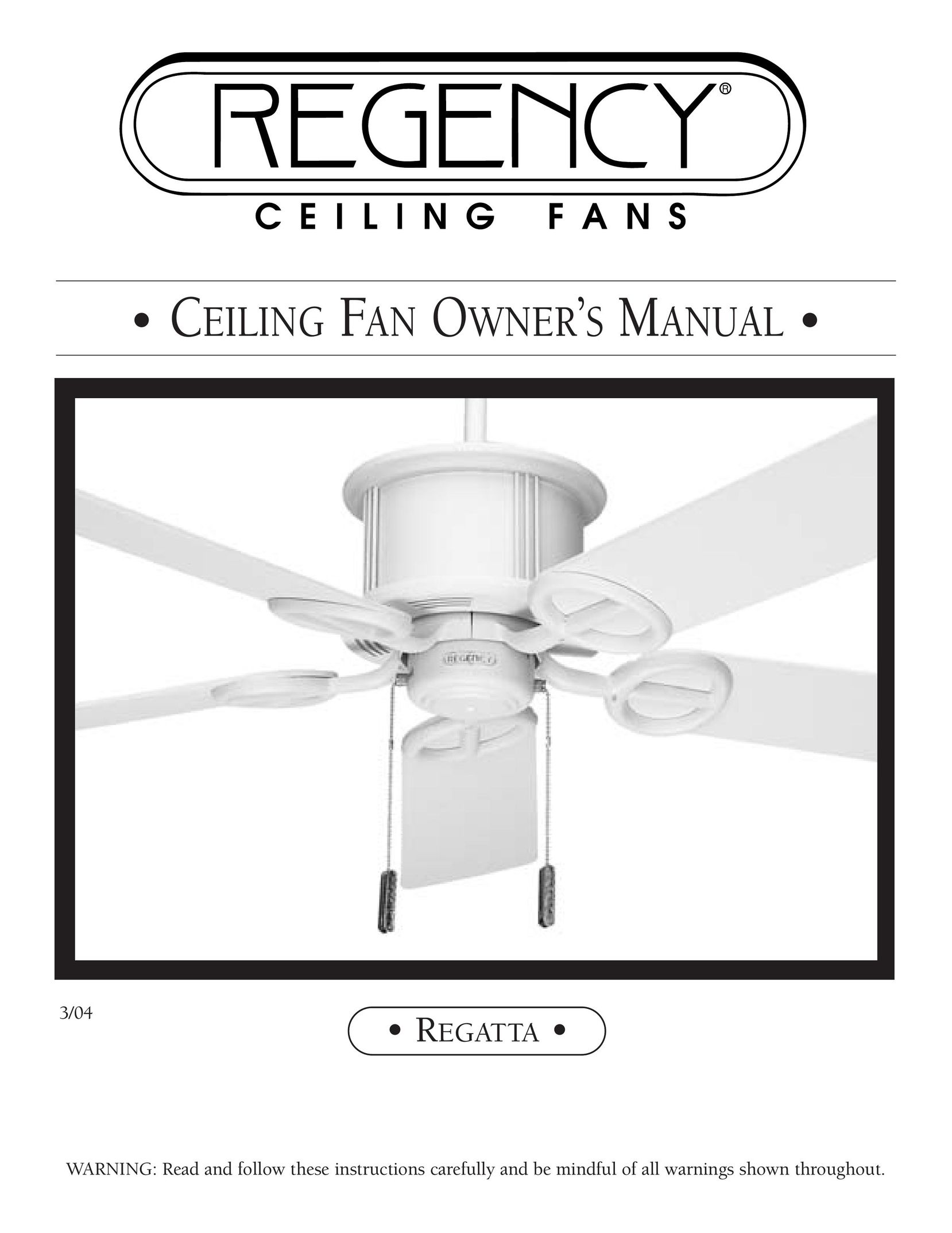 Regency Regatta Fan User Manual