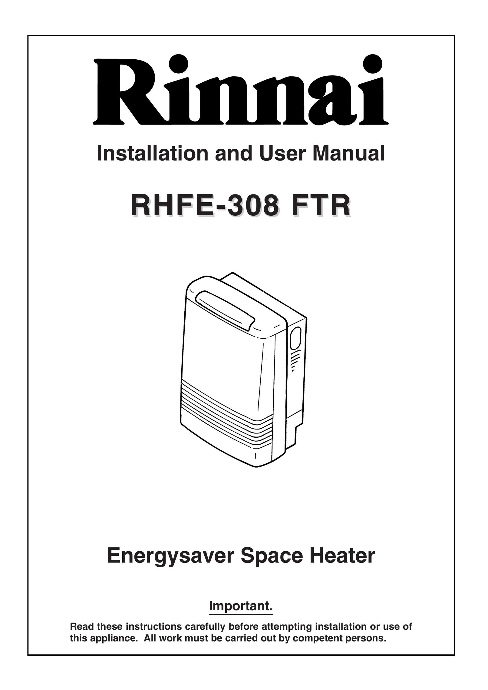 Rinnai RHFE-308 FTR Fan User Manual