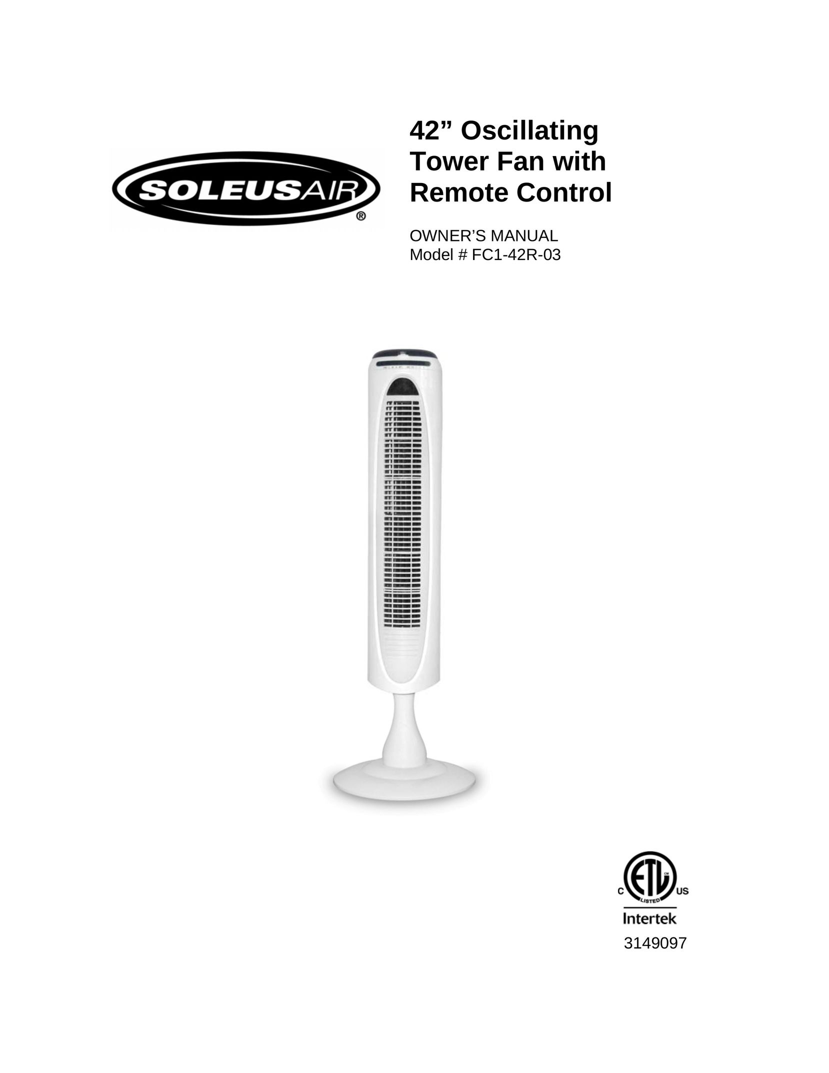 Soleus Air FC1-42R-03 Fan User Manual
