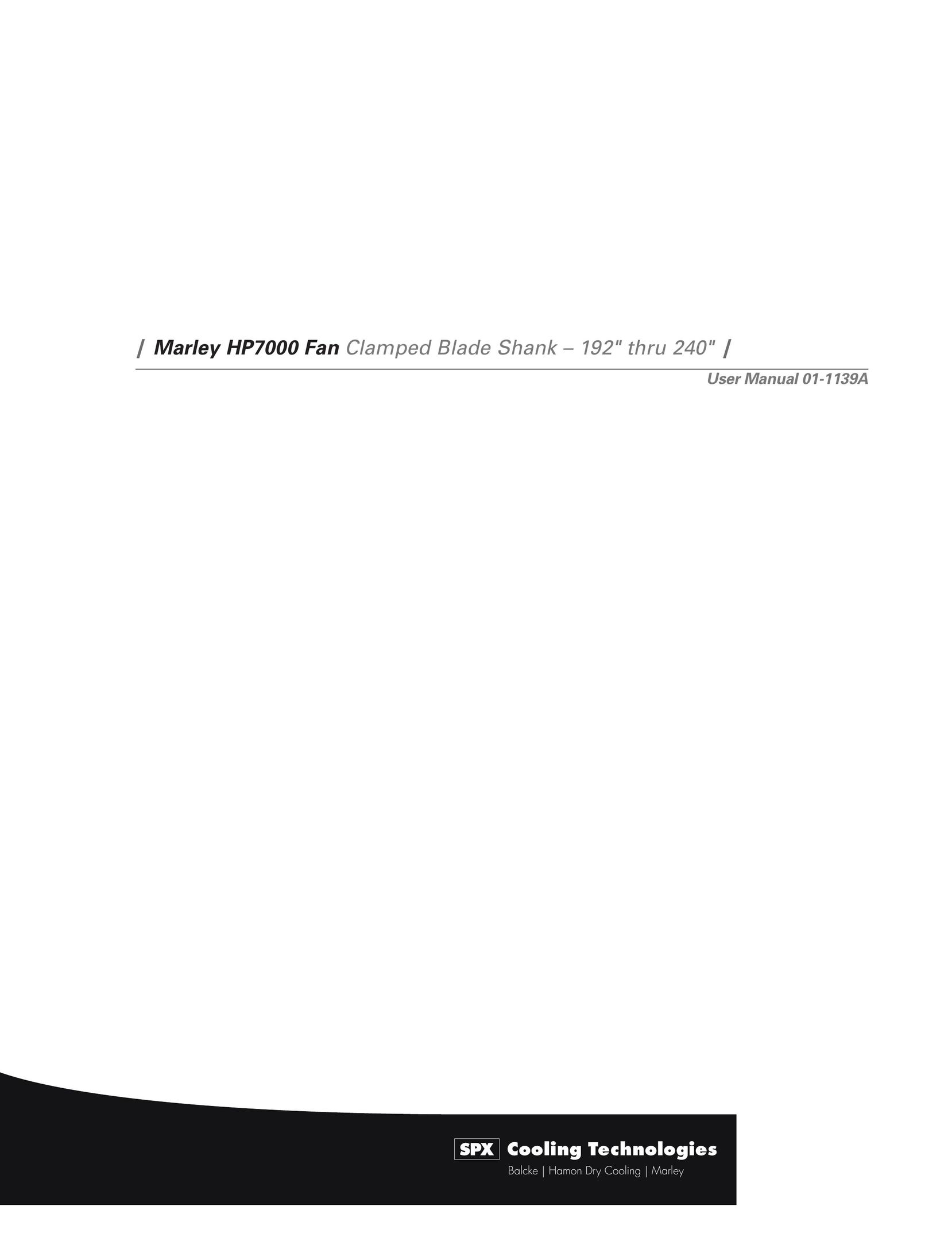 SPX Cooling Technologies HP7000 Fan User Manual