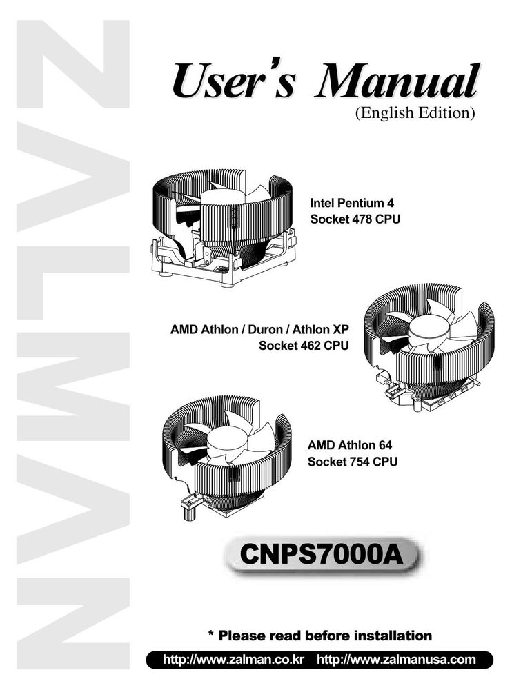 ZALMAN CNPS7000A Fan User Manual