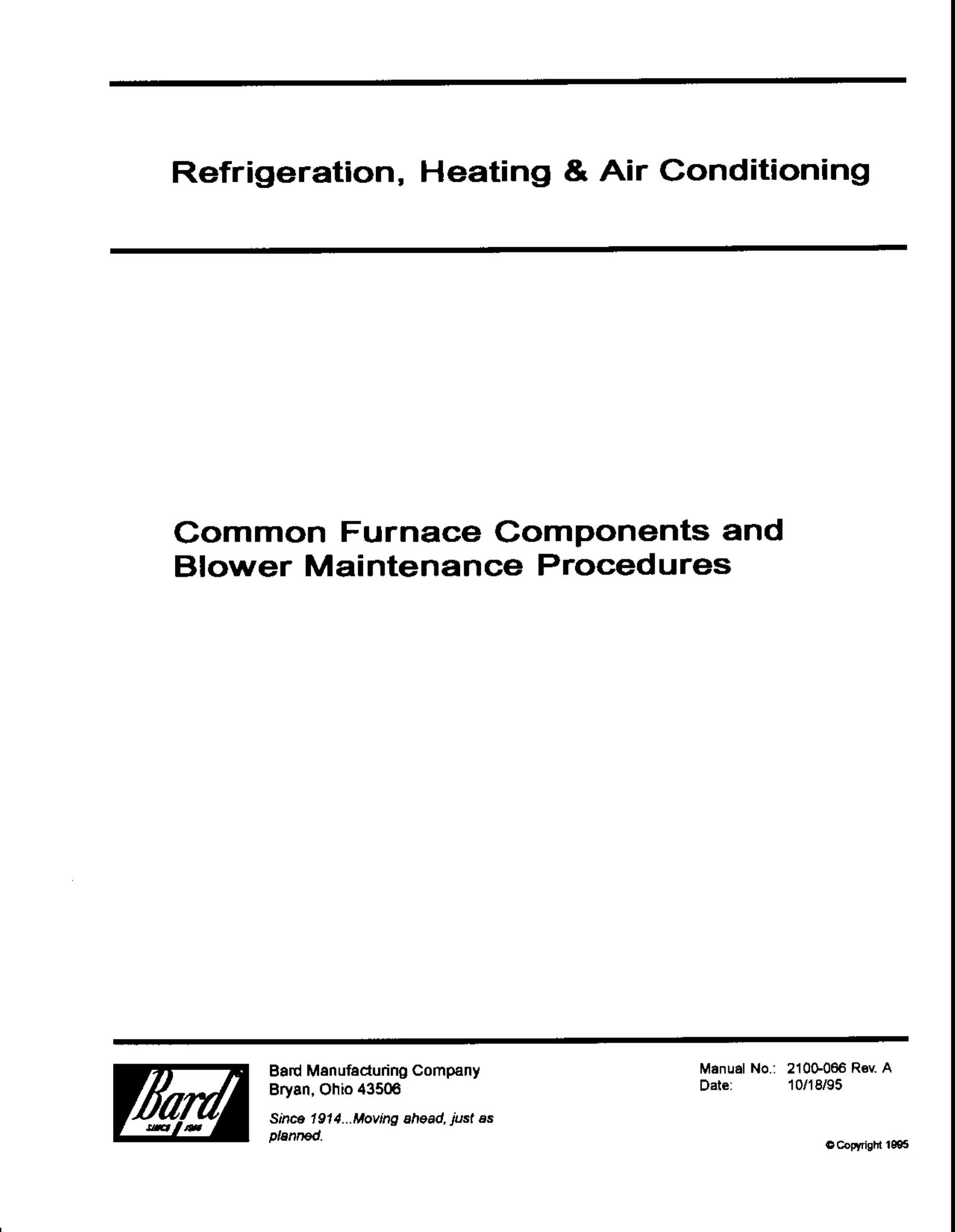 Bard 2100-066 Rev. A Furnace User Manual