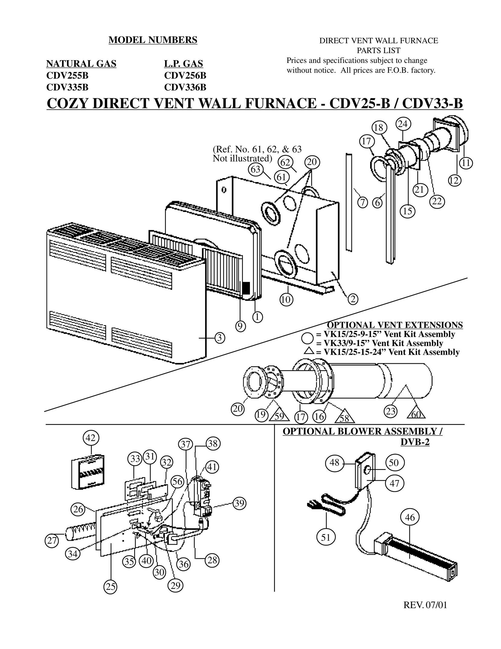 Louisville Tin and Stove CDV255B Furnace User Manual