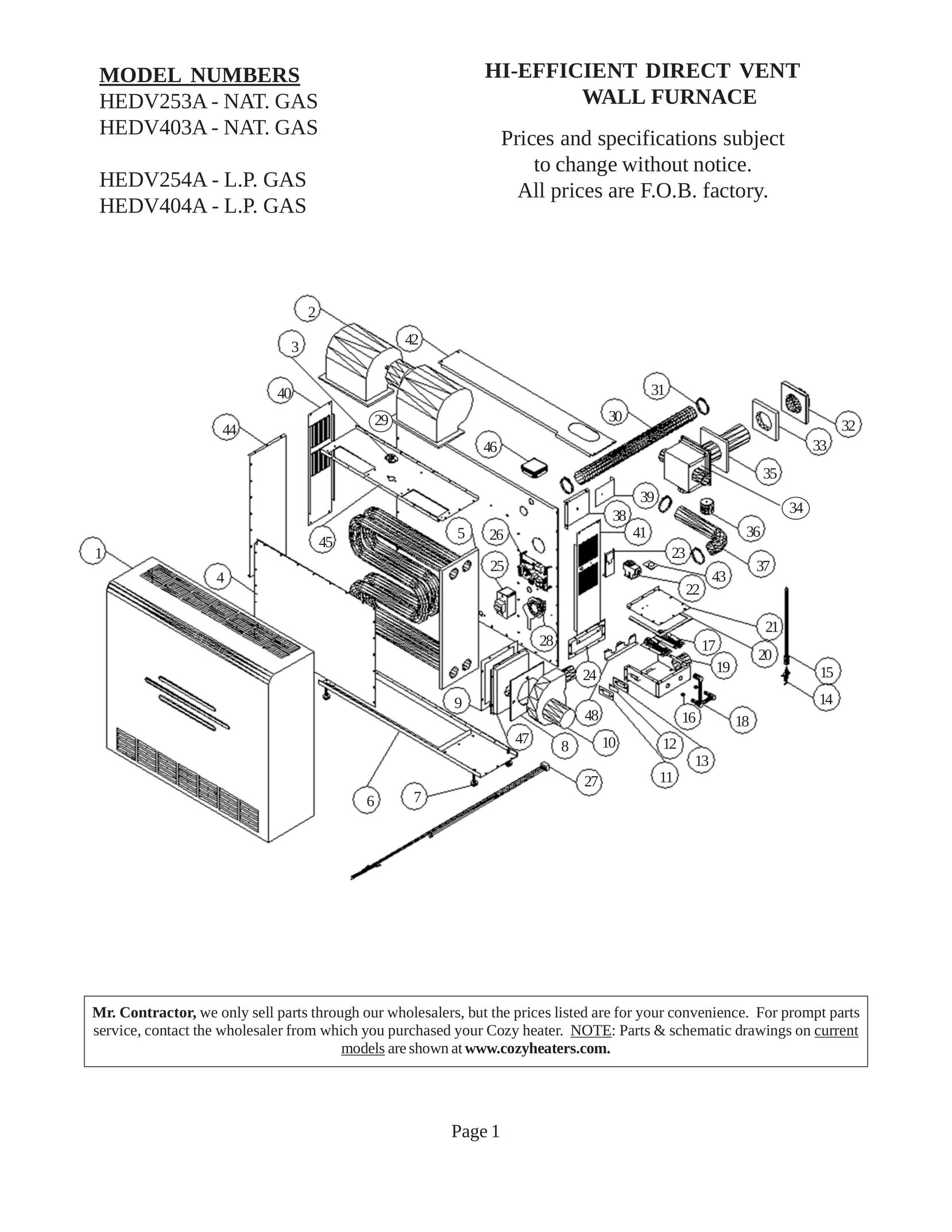 Louisville Tin and Stove HEDV253A Furnace User Manual