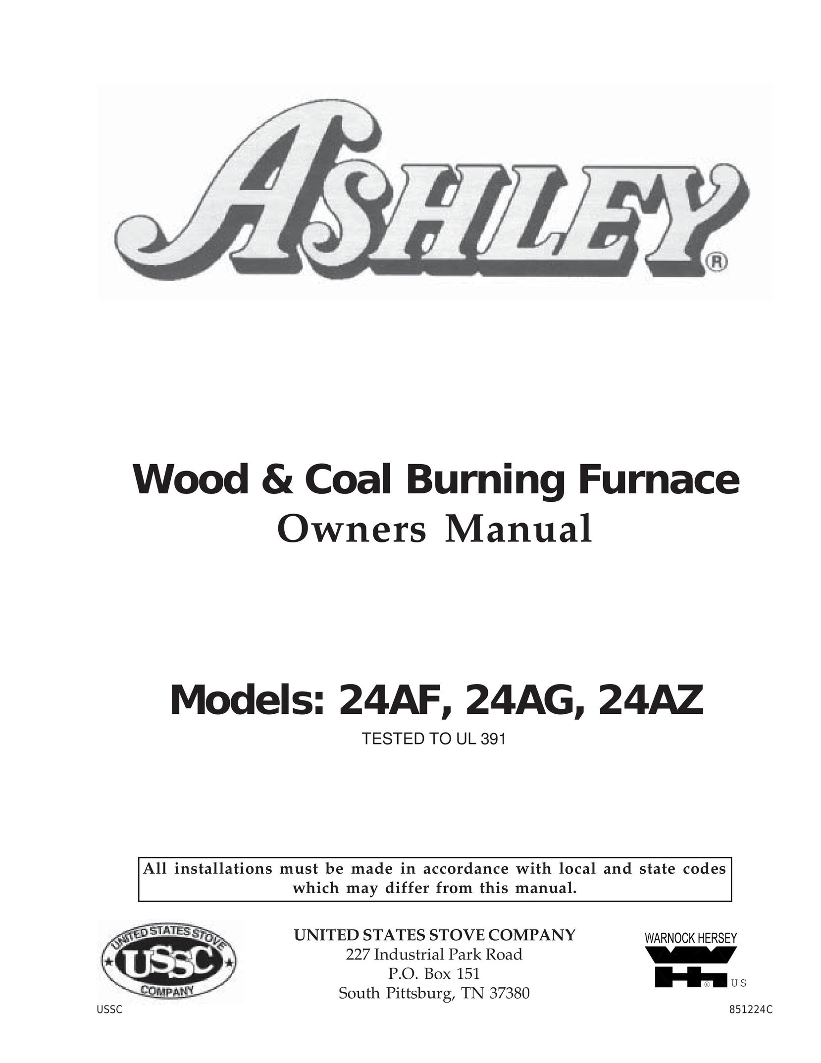 United States Stove 24AF Furnace User Manual